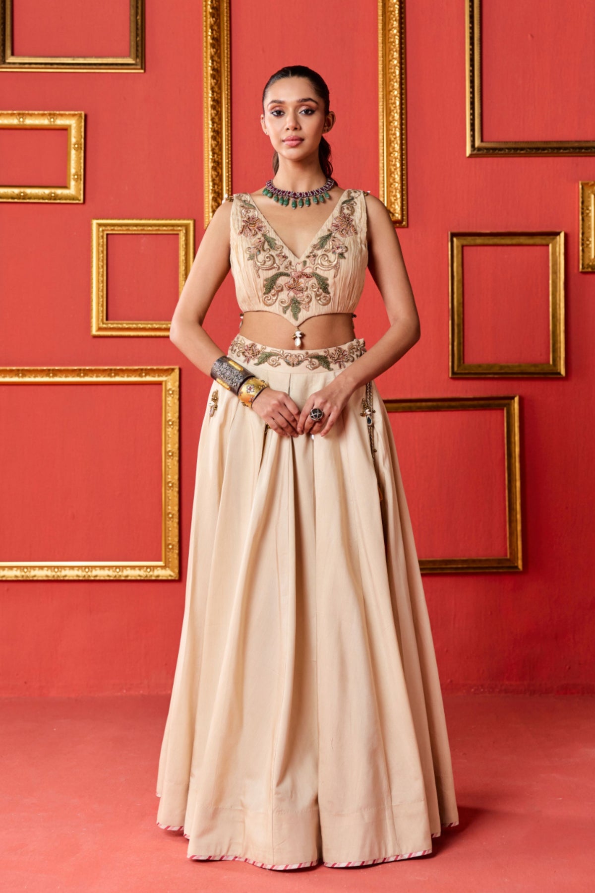 Gayatri Tussar Lehenga Set