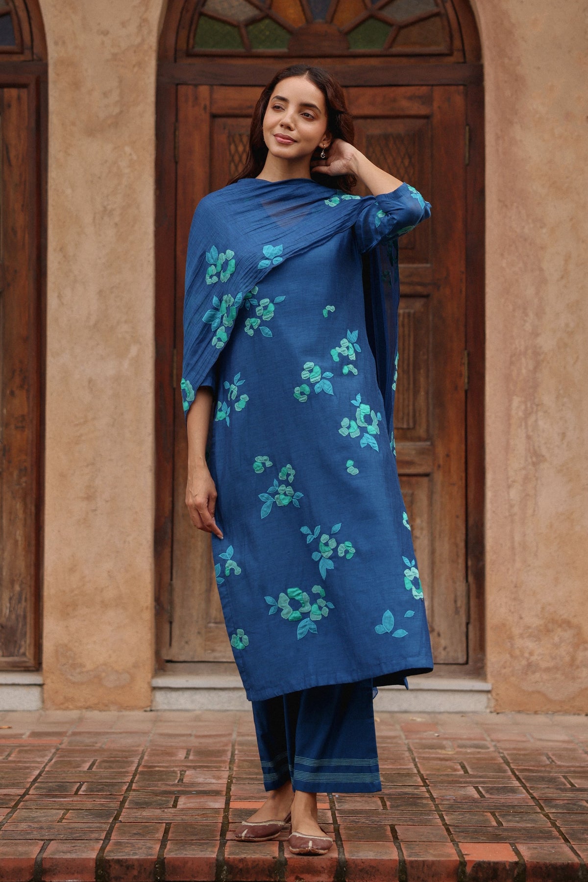 Indigo Bloom Kurta Set