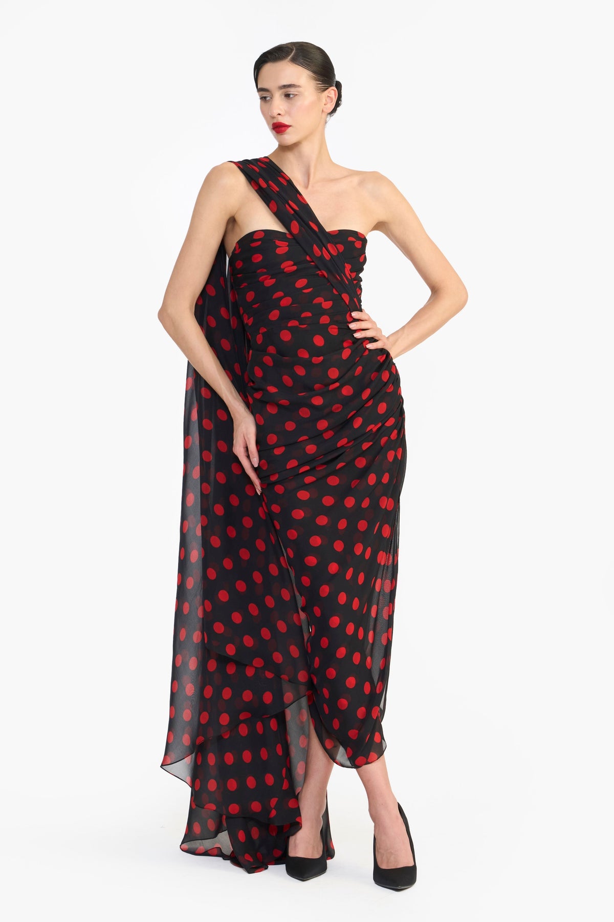 Pencil Dress With Saree Drape