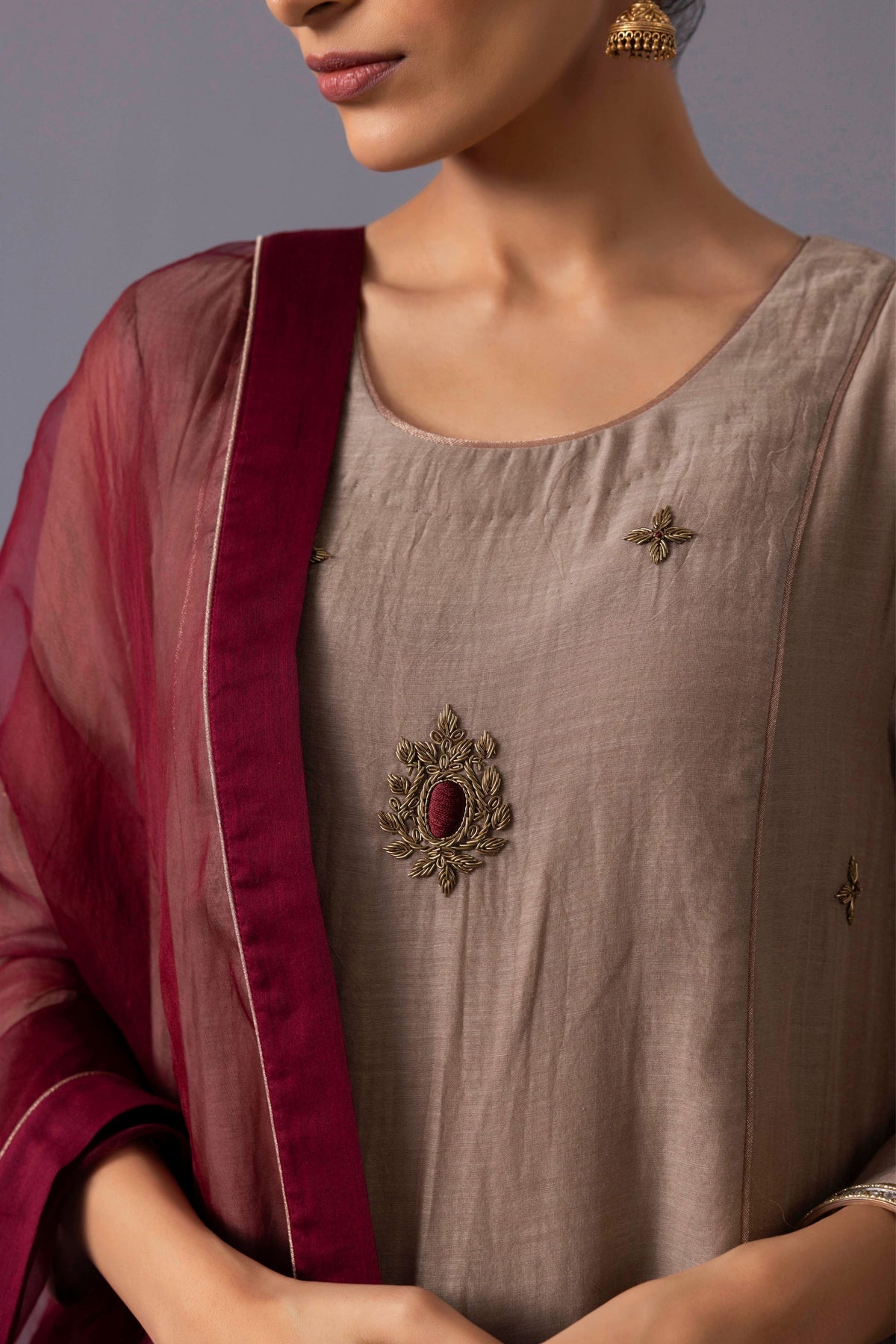 Noor Beige Kurta Set