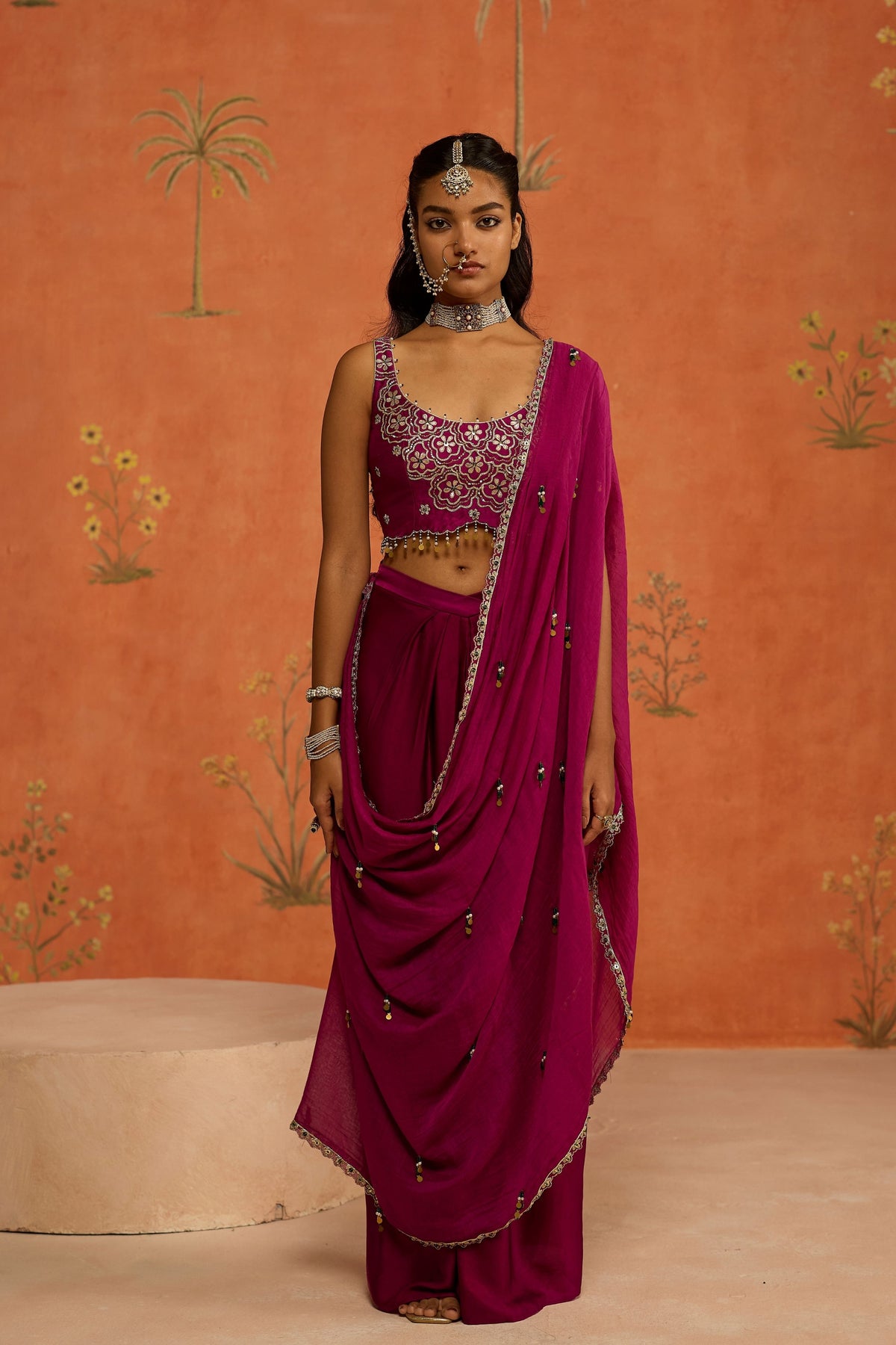 Indu Draped Saree Set
