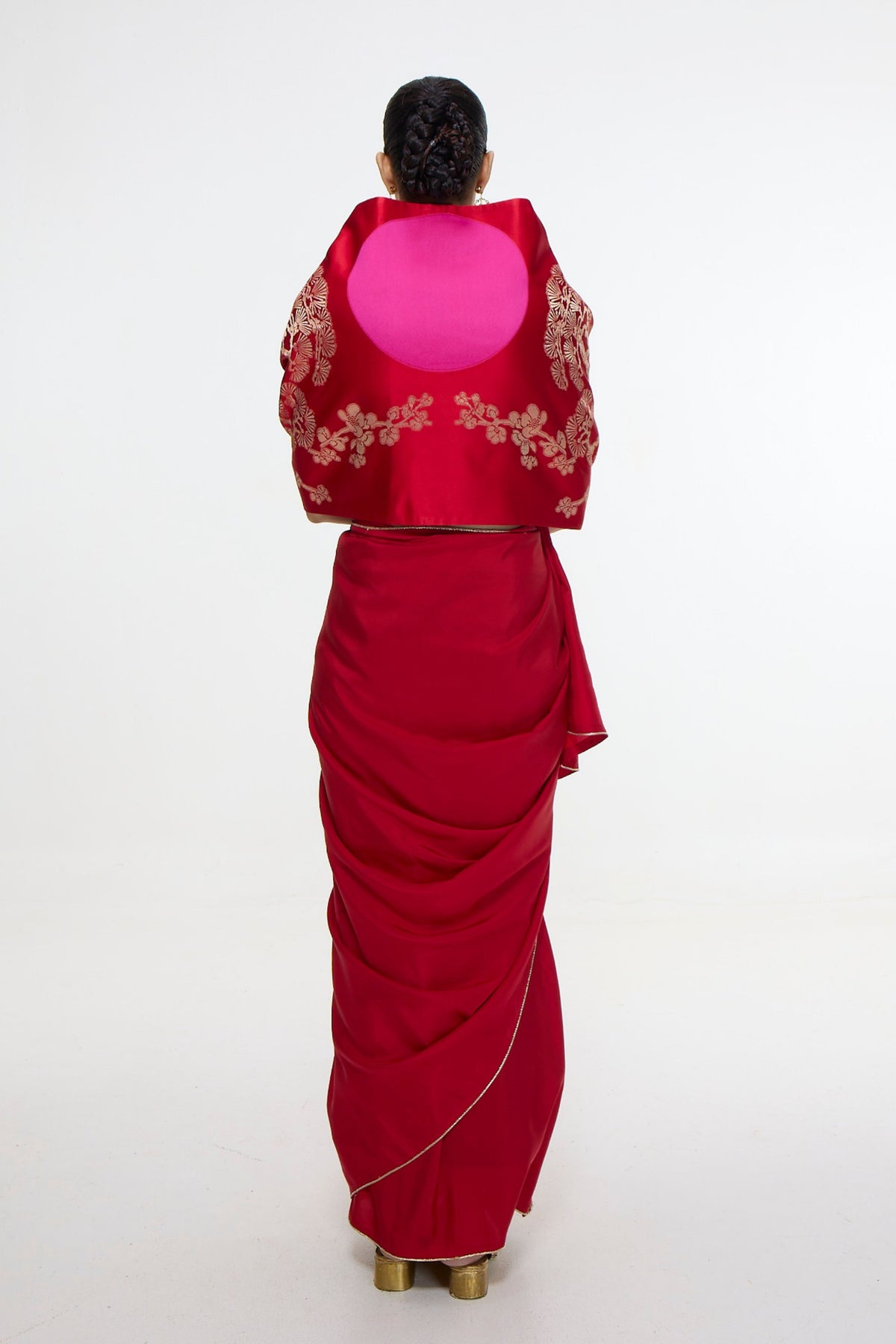 Handwoven Red Silk Shawl