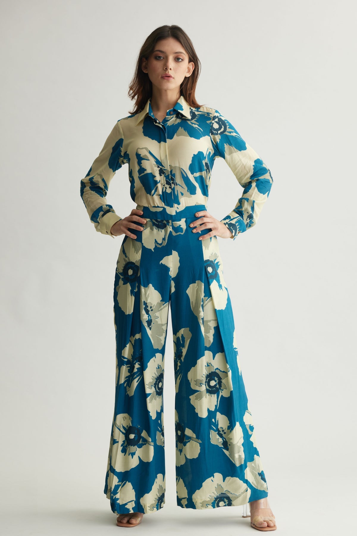 Floral Pleated Pants