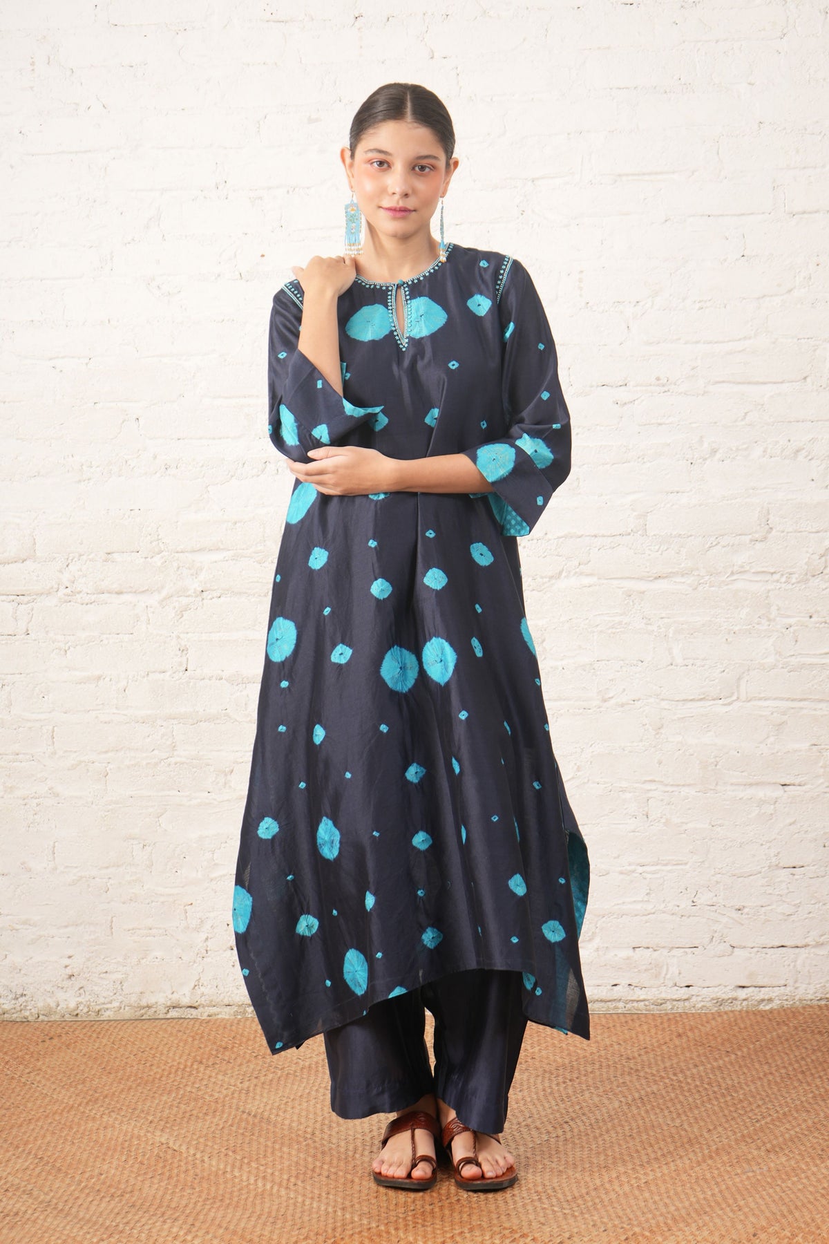 Indigo Bandhini Tunic Set