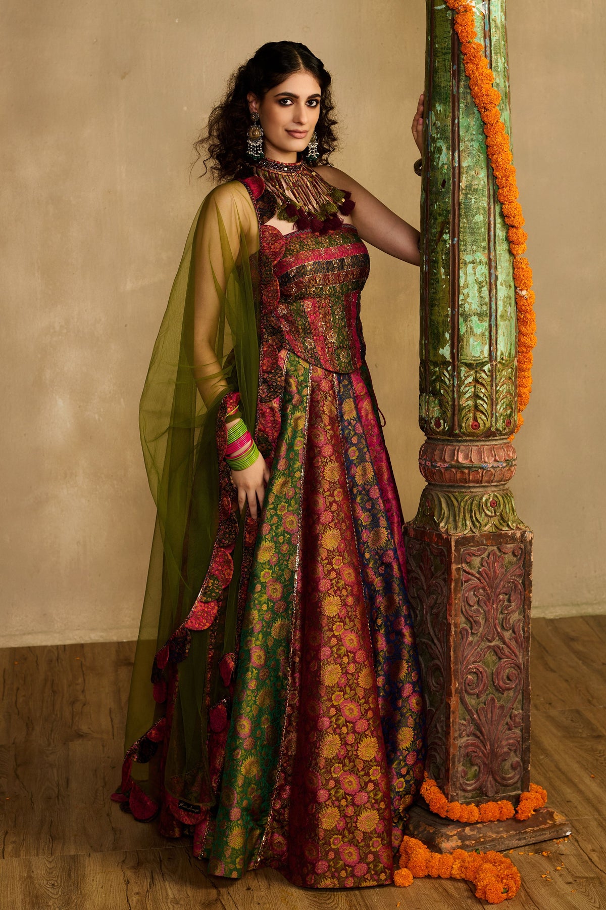 Ruh Rang Corset Lehenga Set