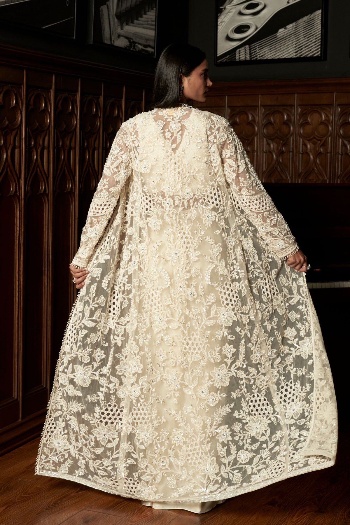 Ivory Long Jacket Set
