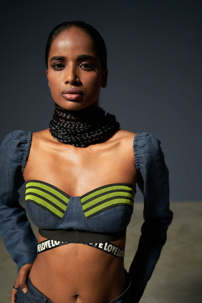 Priyanca Khanna - Lace Trimmed Corset Bustier - Elahe