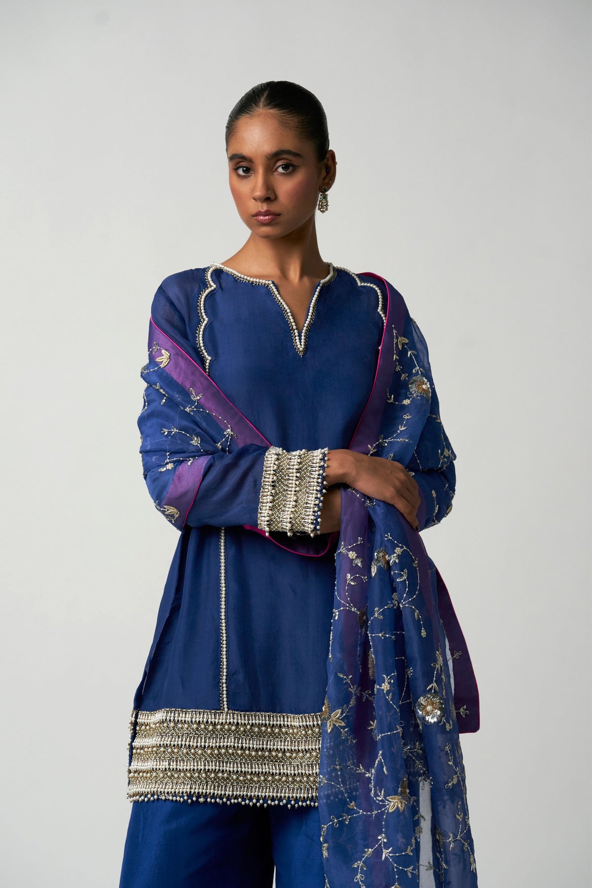 Sapphire Zehn-e-zevar Tunic Set