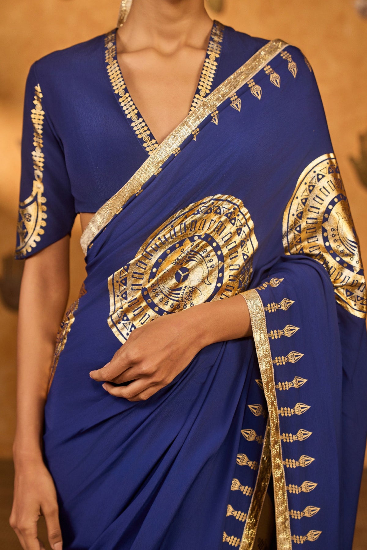 Mocha Sapphire Moonfish Saree