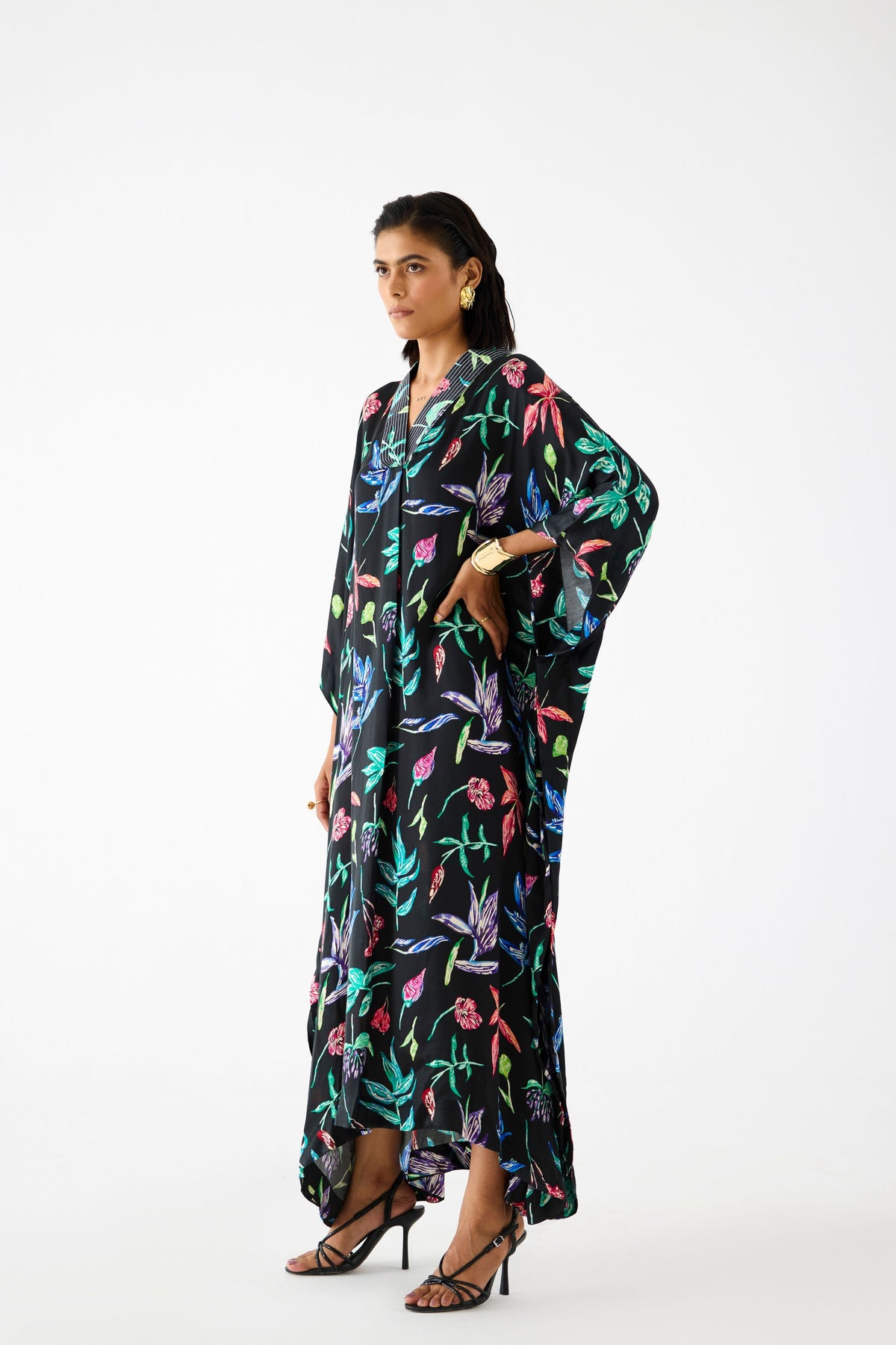 Black Botanica Kaftan