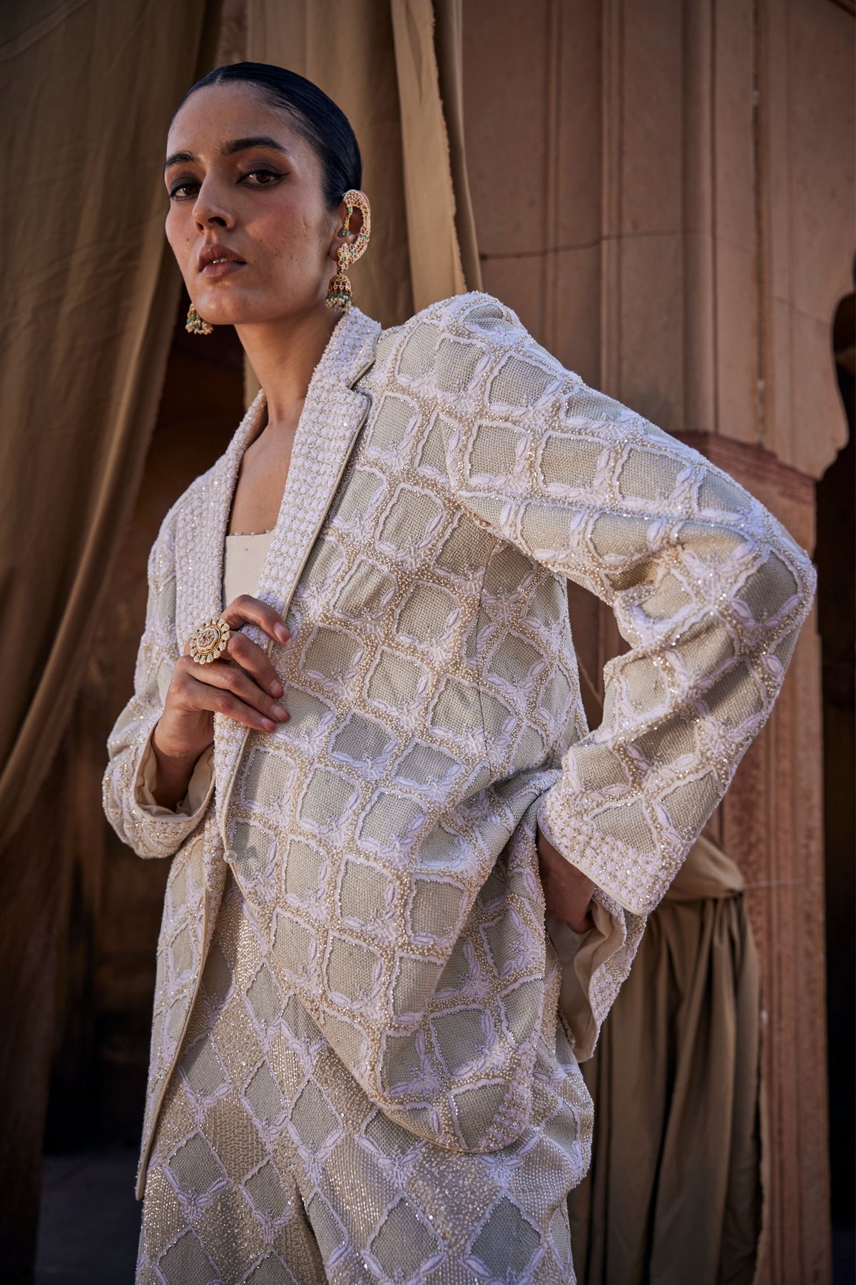 Kaya Ivory Blazer Set