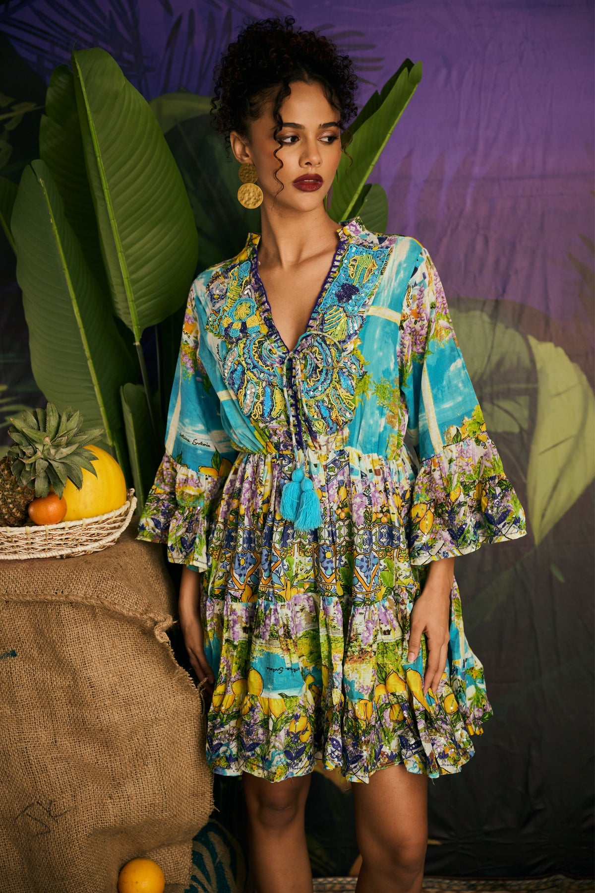 Boho Tassel Embroidered Dress