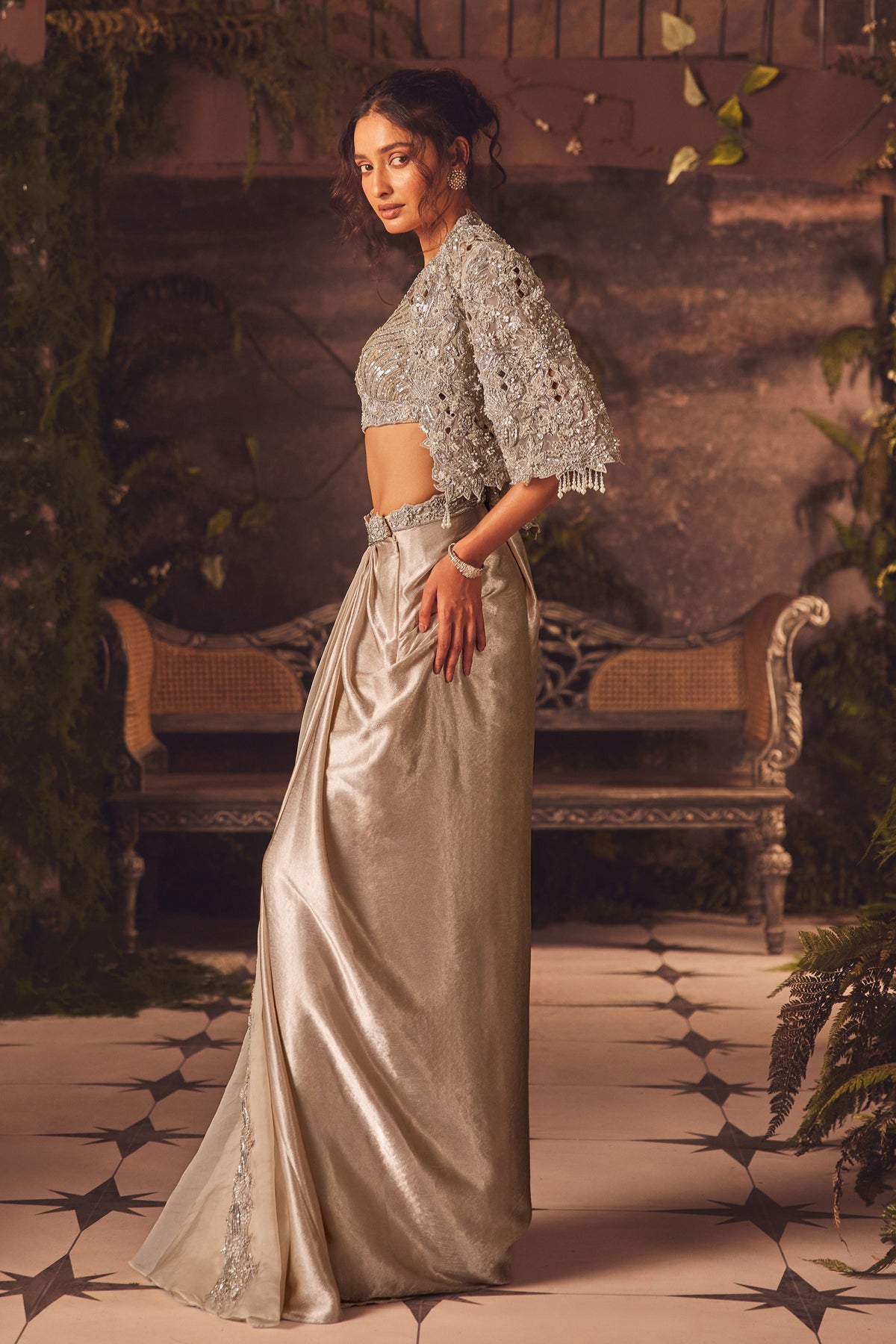 Divine Draped Skirt Set