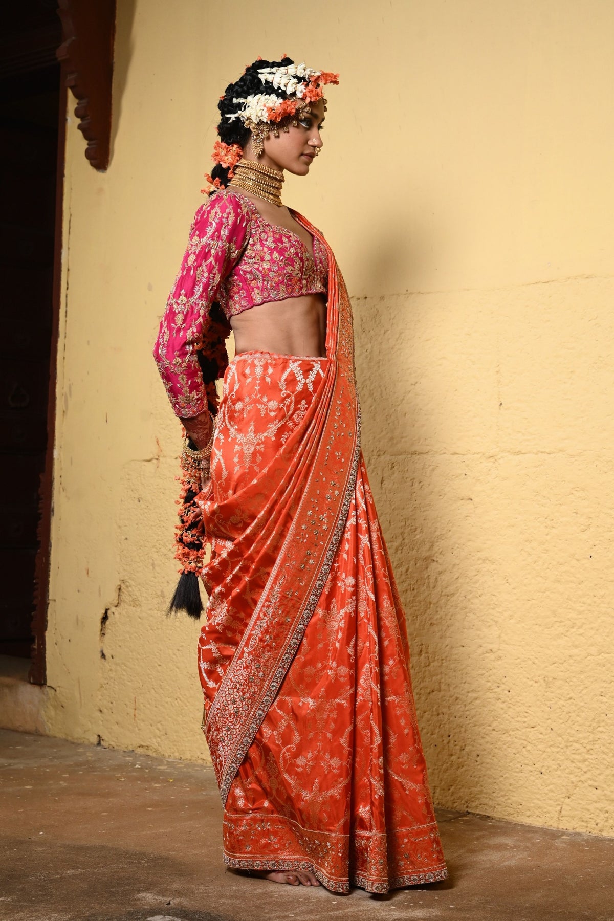Kannagi Orange Saree