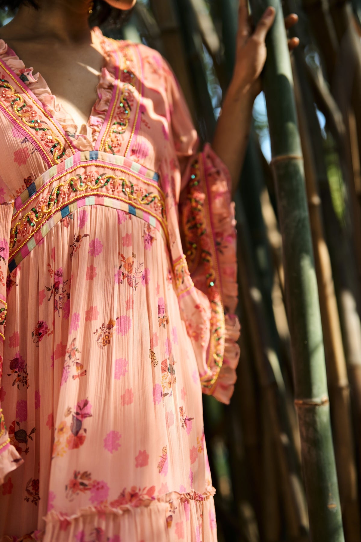 Joly Embroidered Maxi Dress