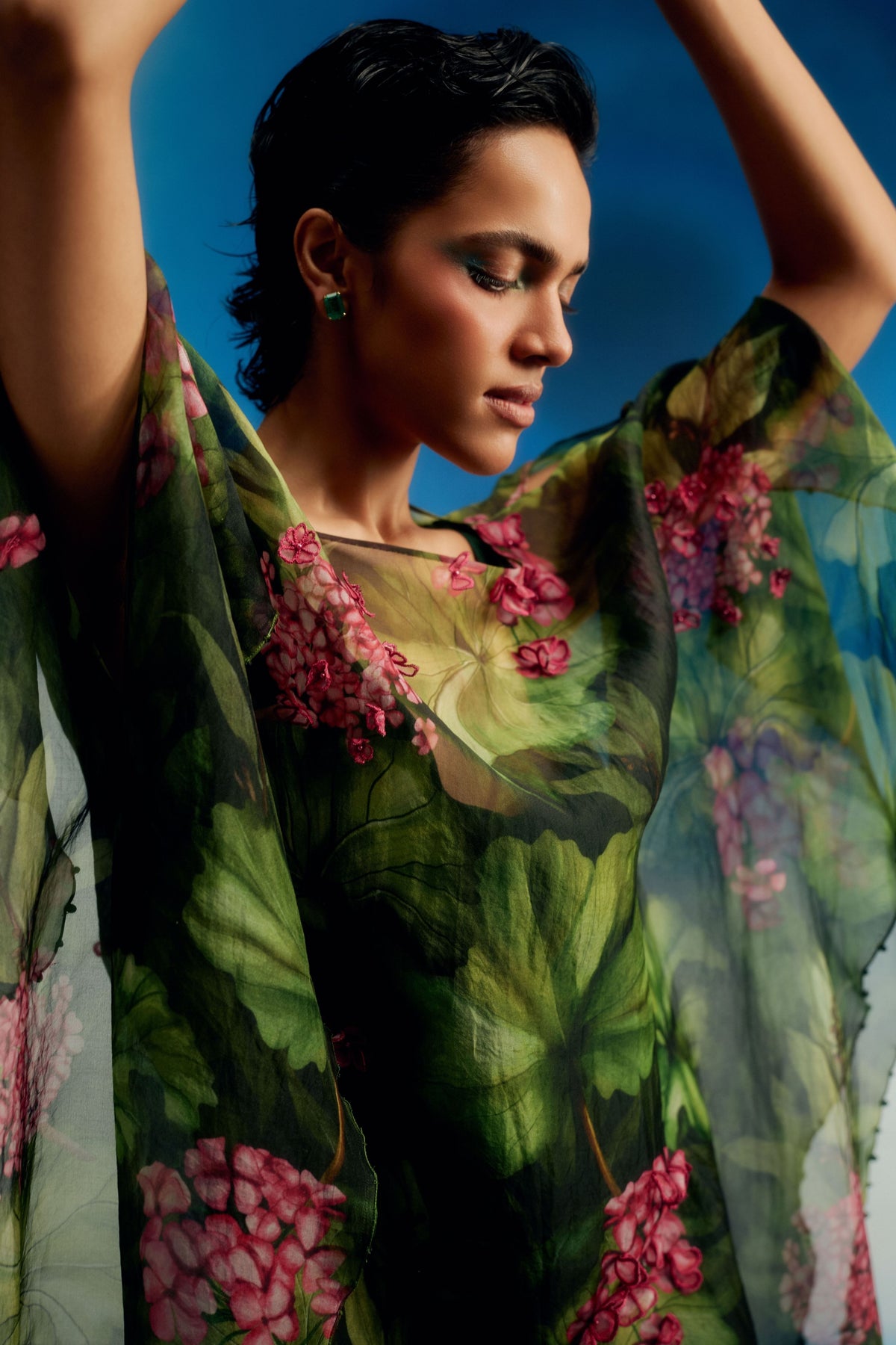 3d Floral Kaftan