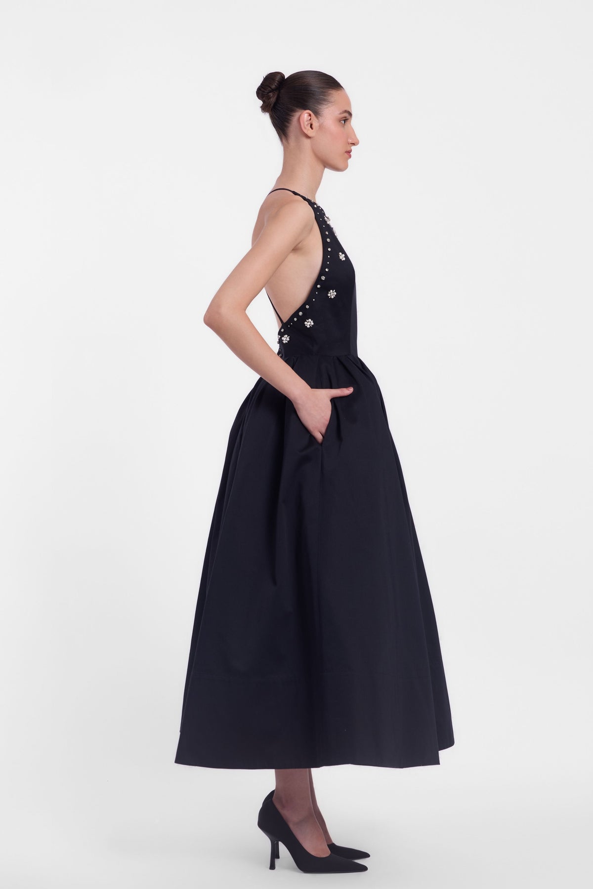 Backless Halter Neck Midi