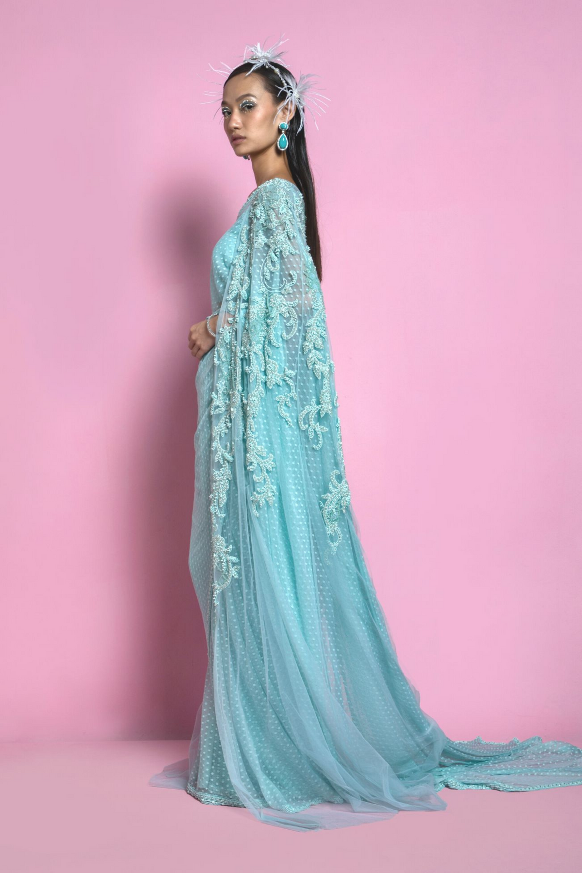 Atlantis Cape Saree