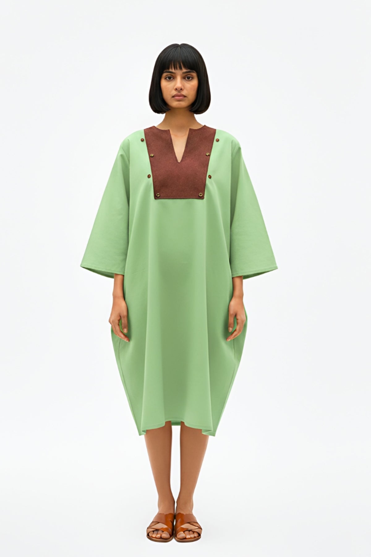 Asparagus Green Tuscan  Dress