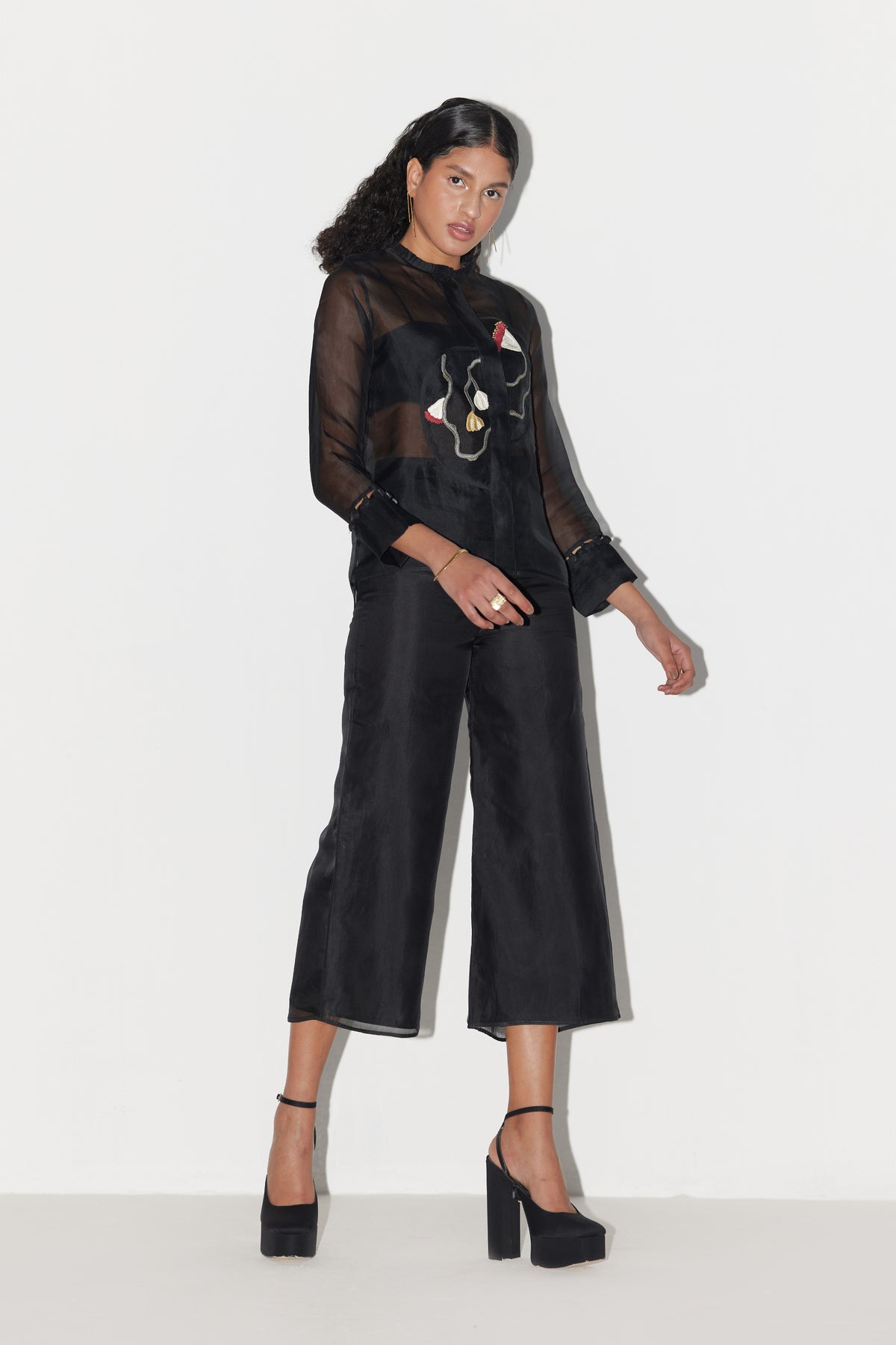 Black Organza Culottes