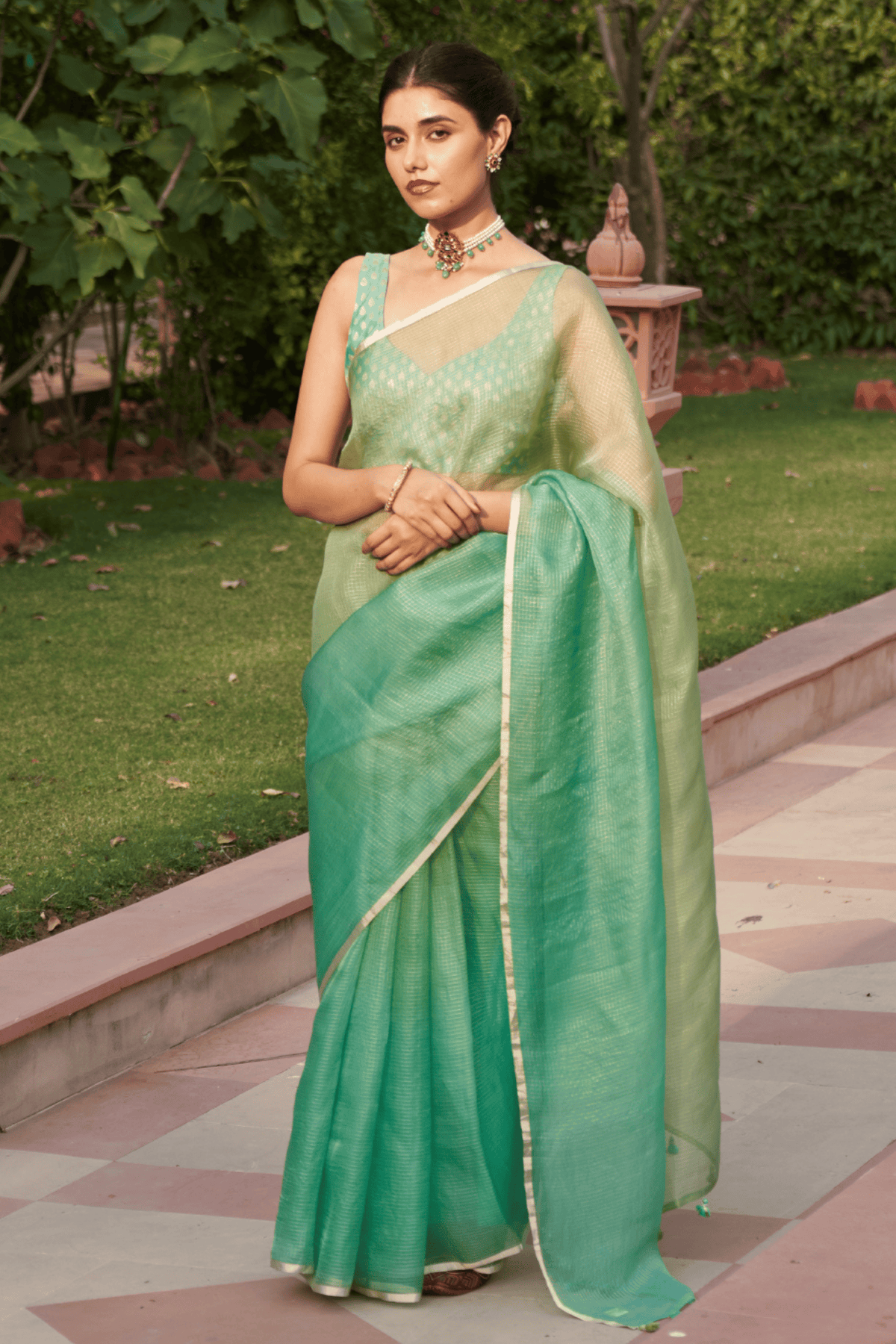 Urmi Green Saree