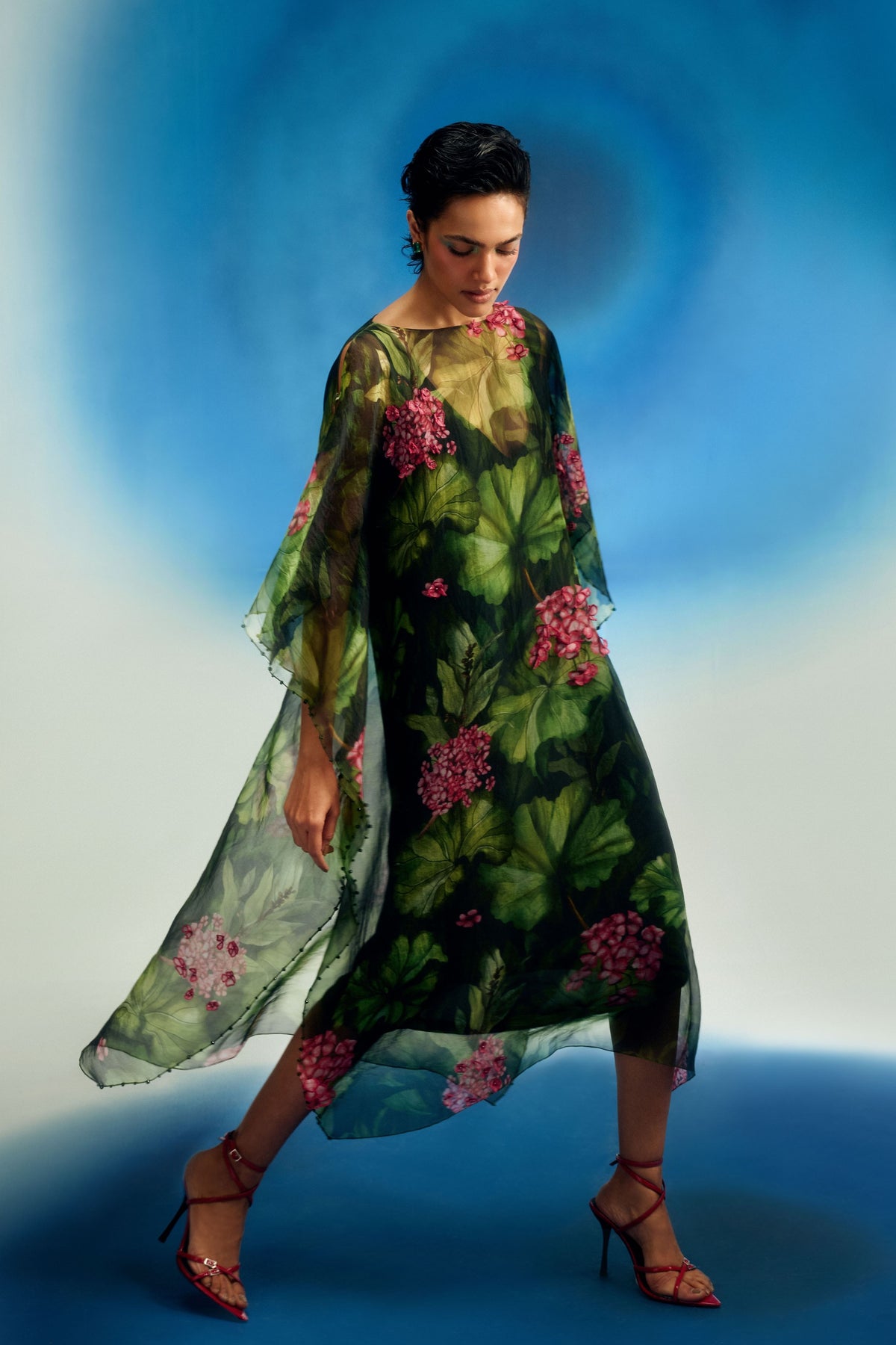 3d Floral Kaftan