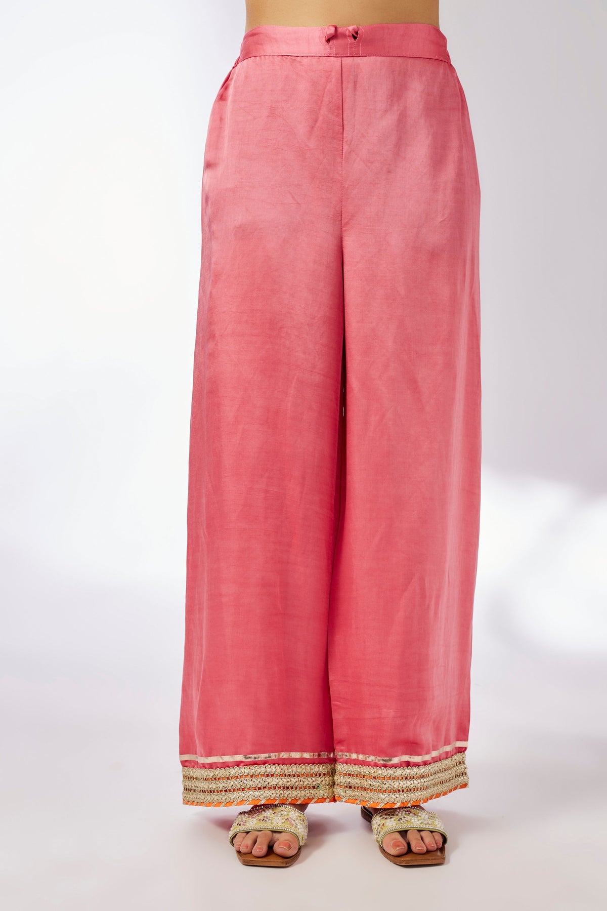 Pink Mansi Kurta Palazzo Set