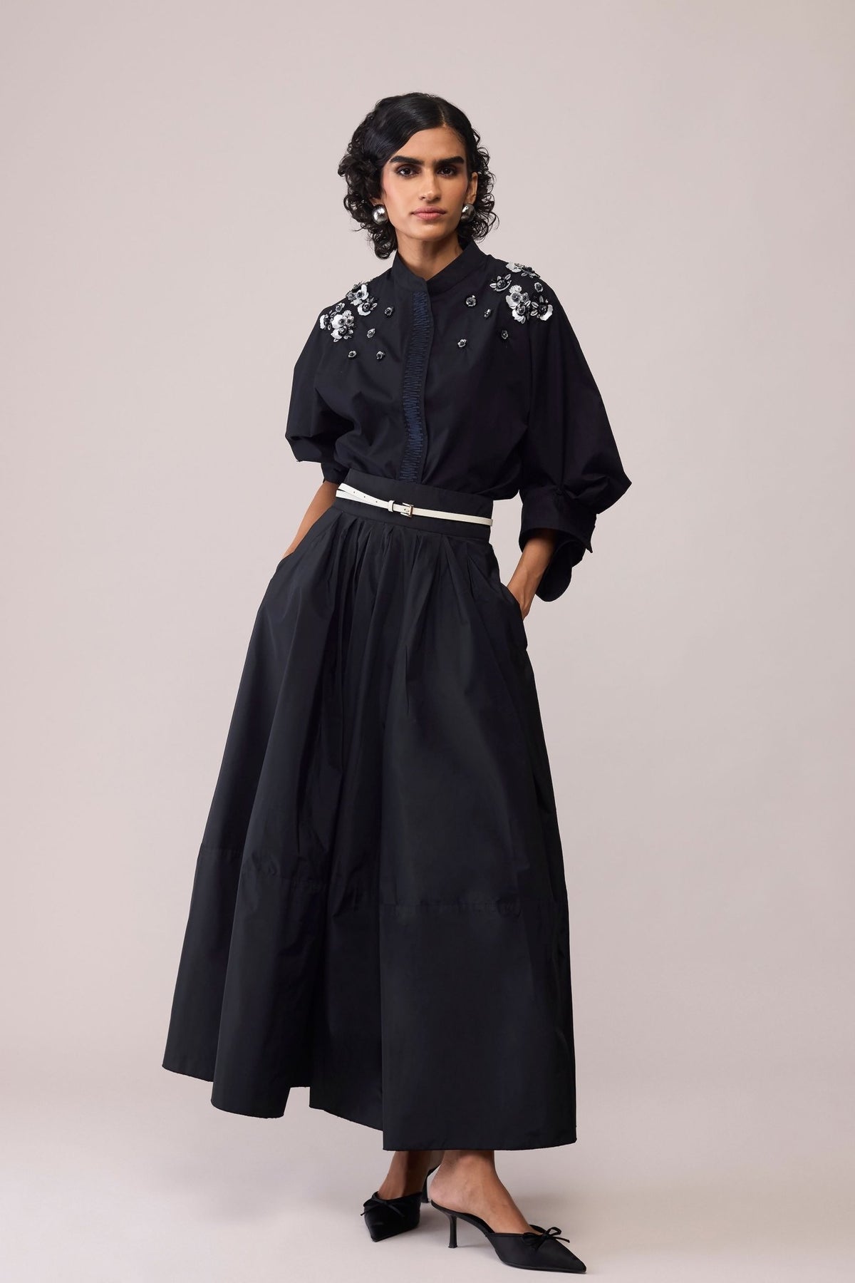 Ann Black Solid Top - Bunka - Elahe