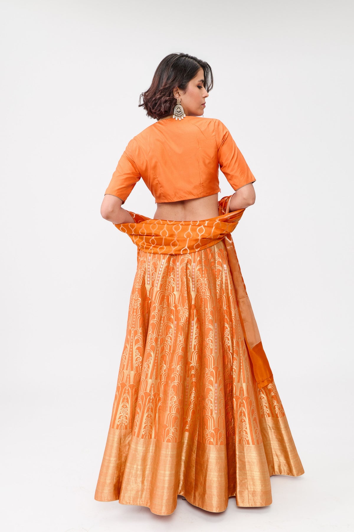 Orange Aatishi Lehenga Set