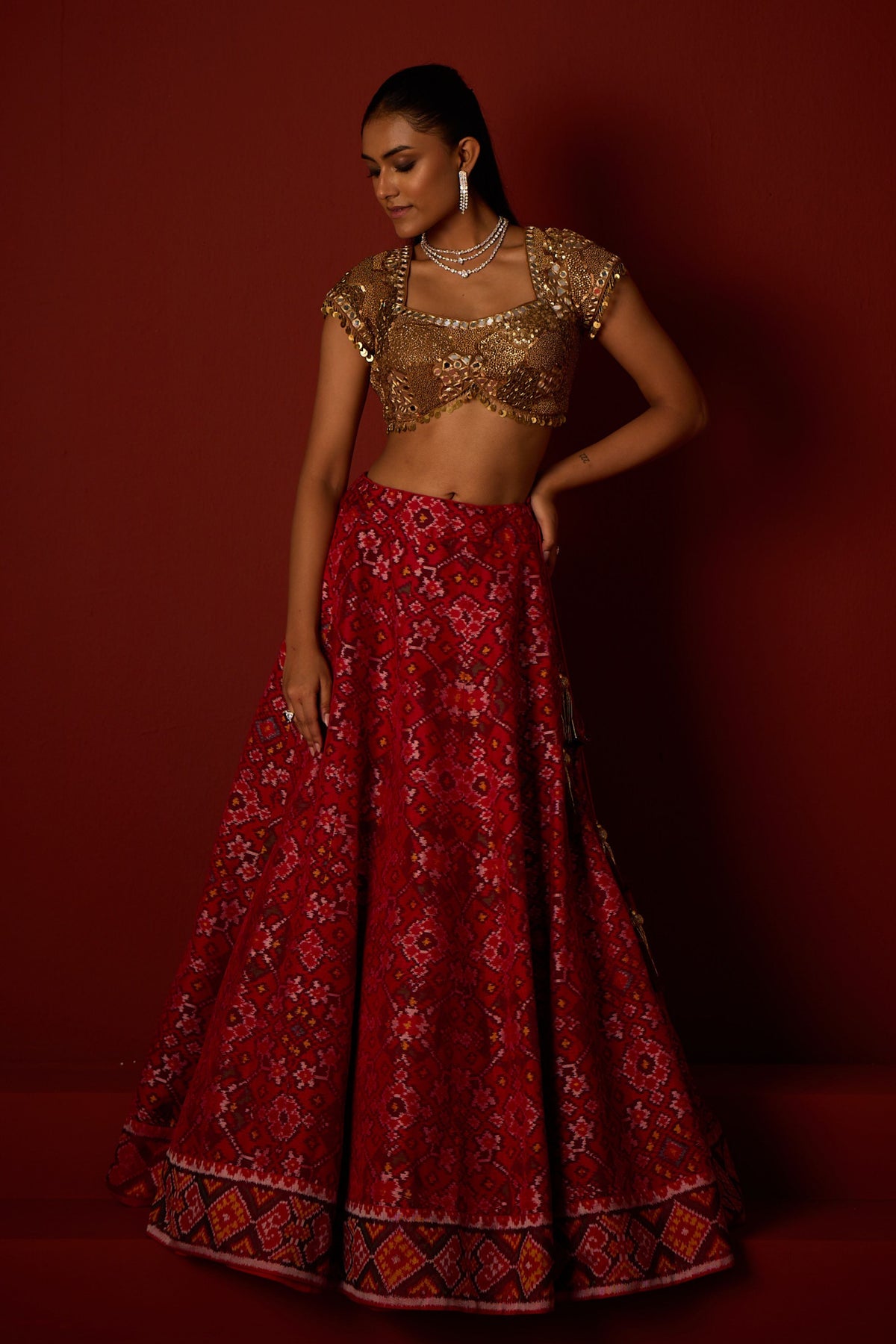 Bandhani Dupatta With Patola Border