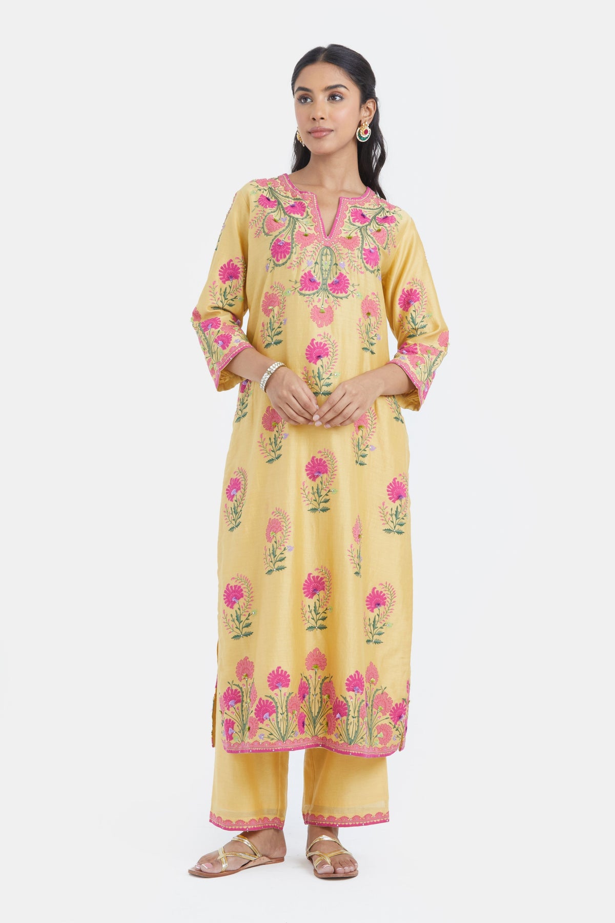 Yellow Straight Kurta Set