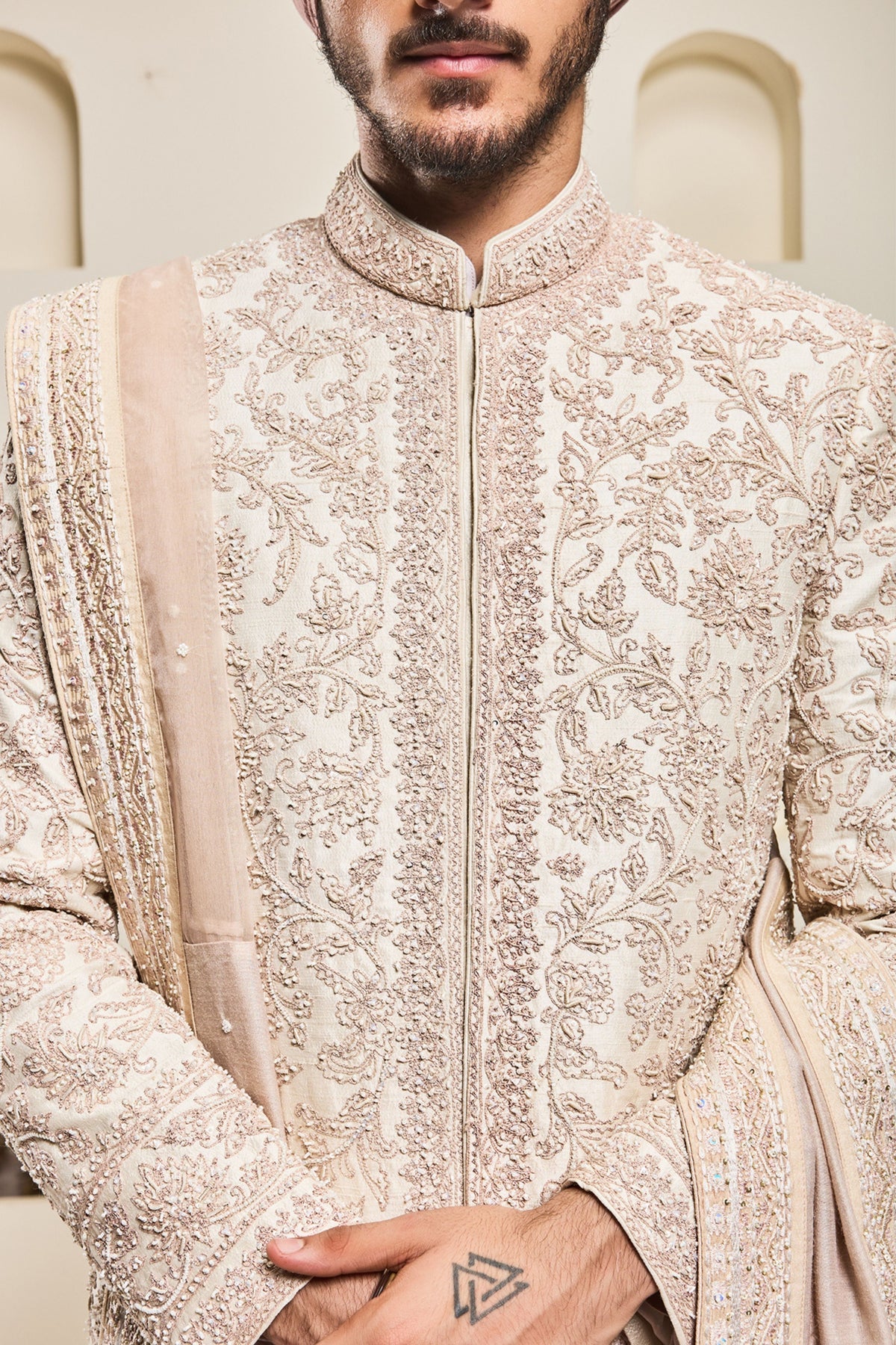 Dusty Rose Sherwani Set