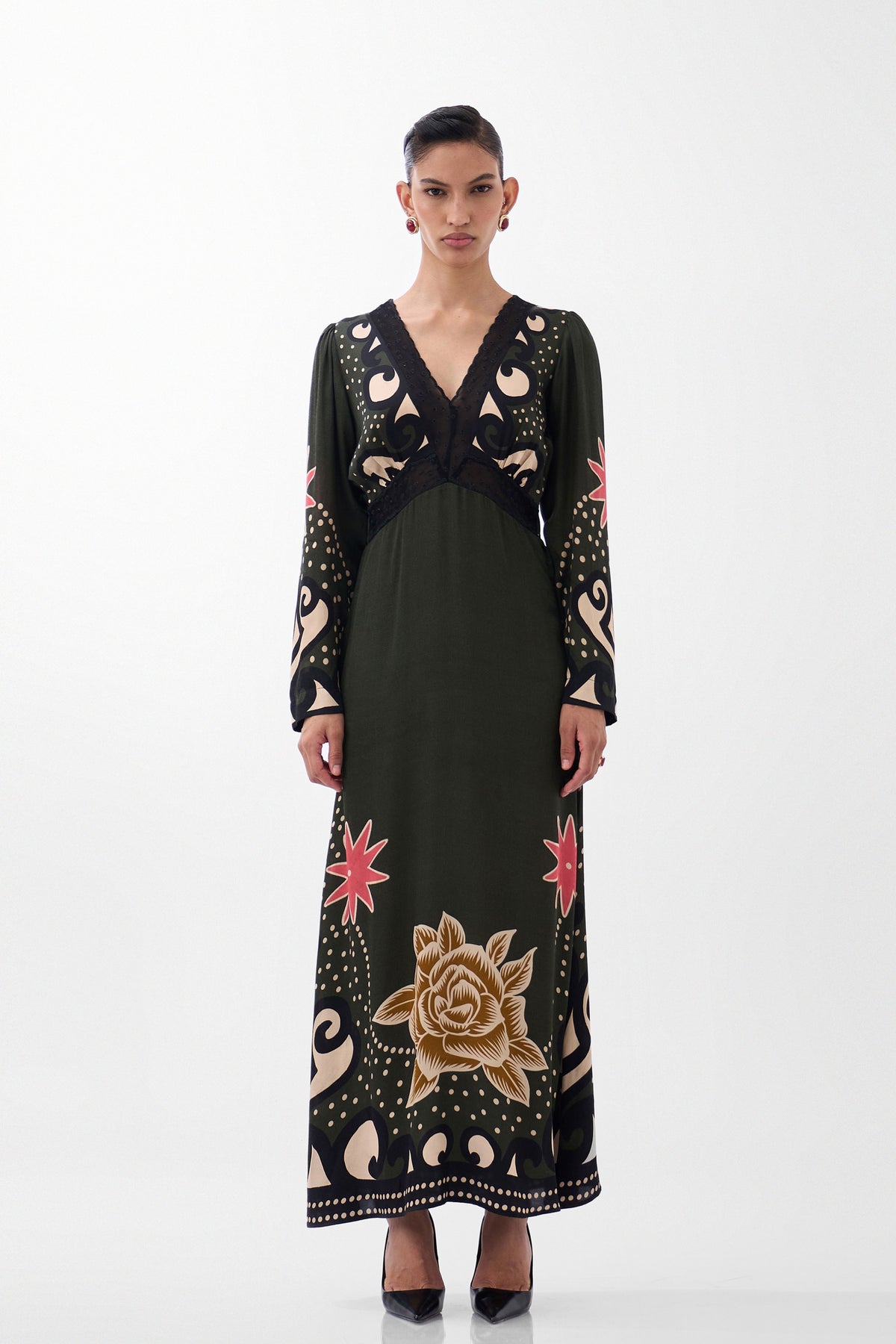 Aura Maxi Old Rose Dress