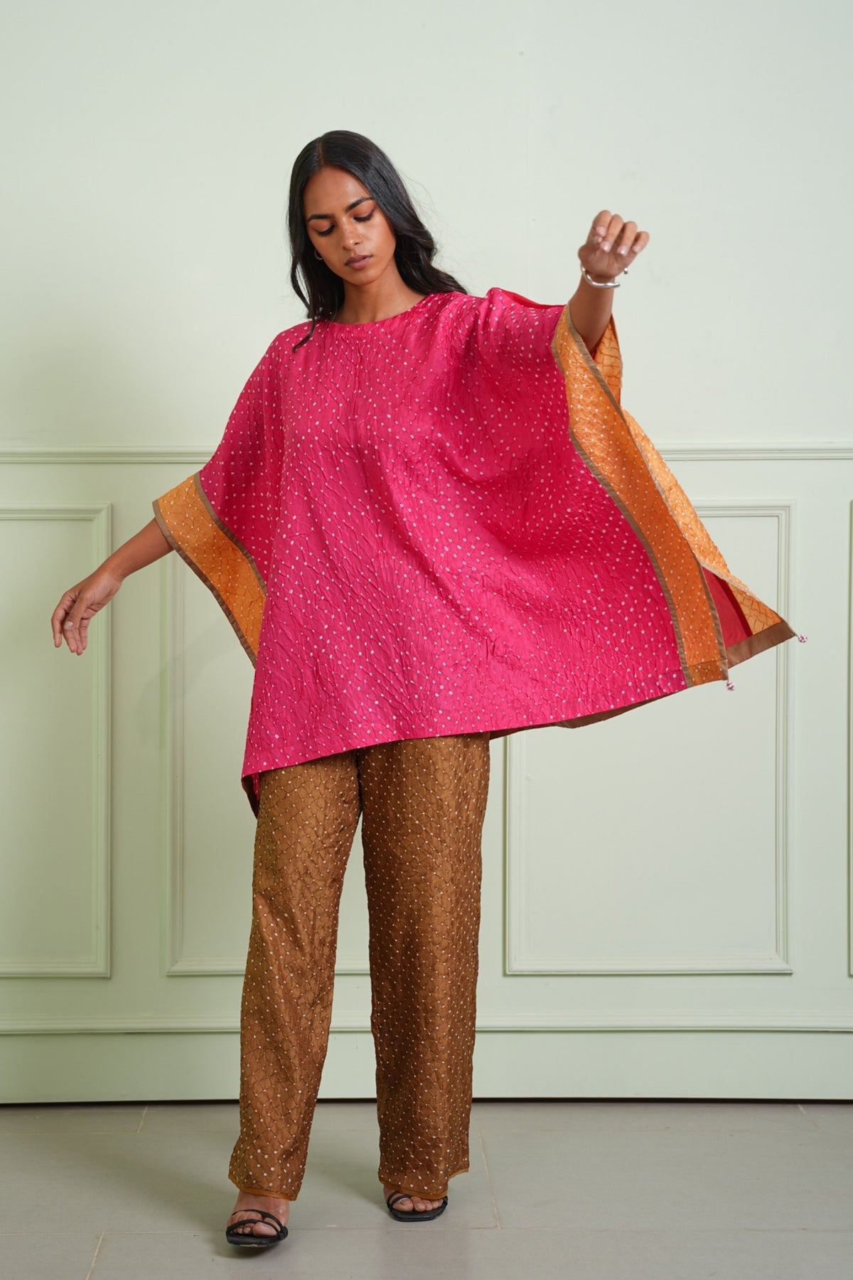Mocha Bandhani Pants