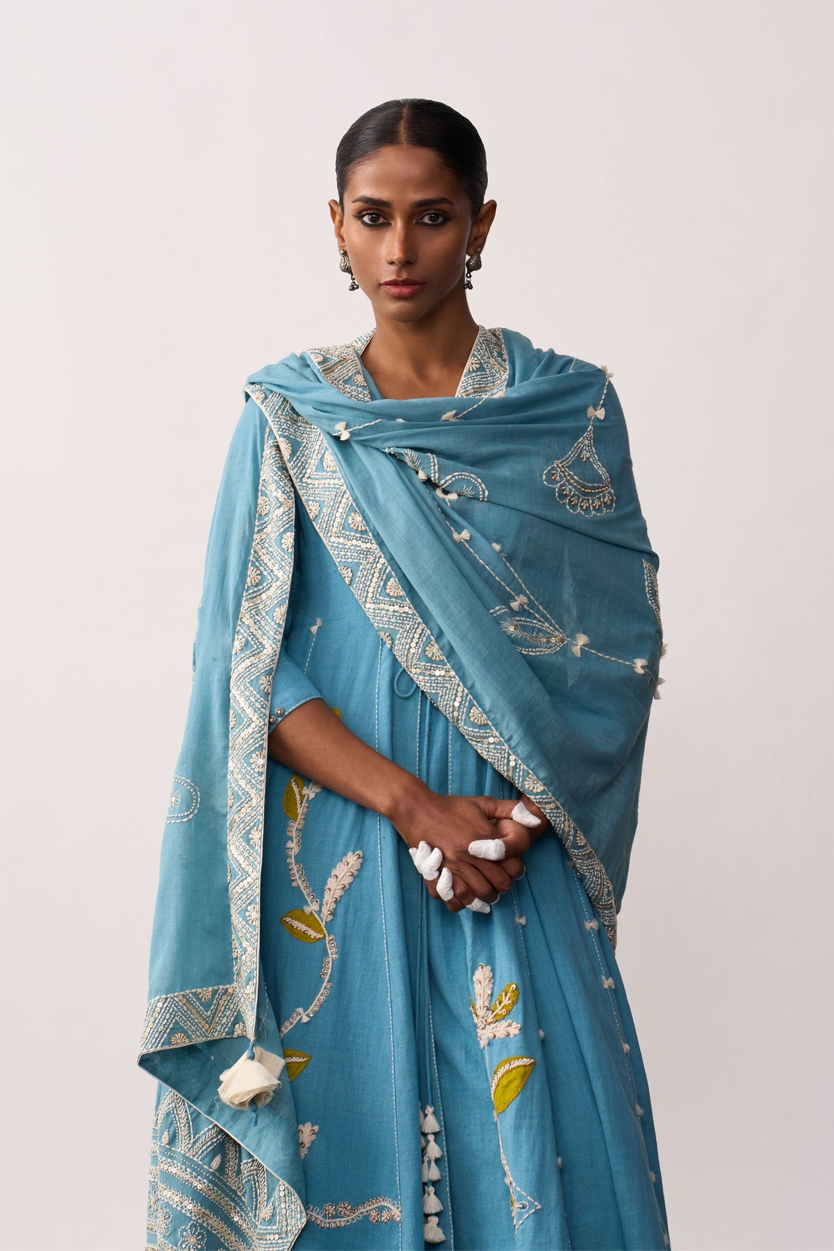 Kittur Rani Blue Dupatta