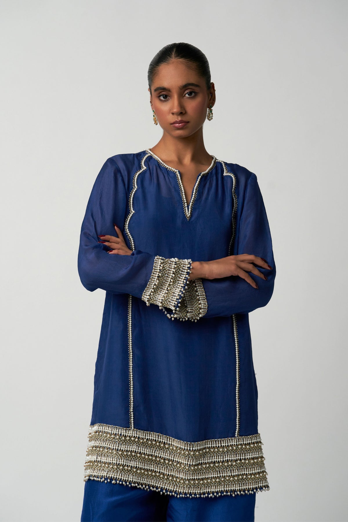 Sapphire Zehn-e-zevar Tunic Set