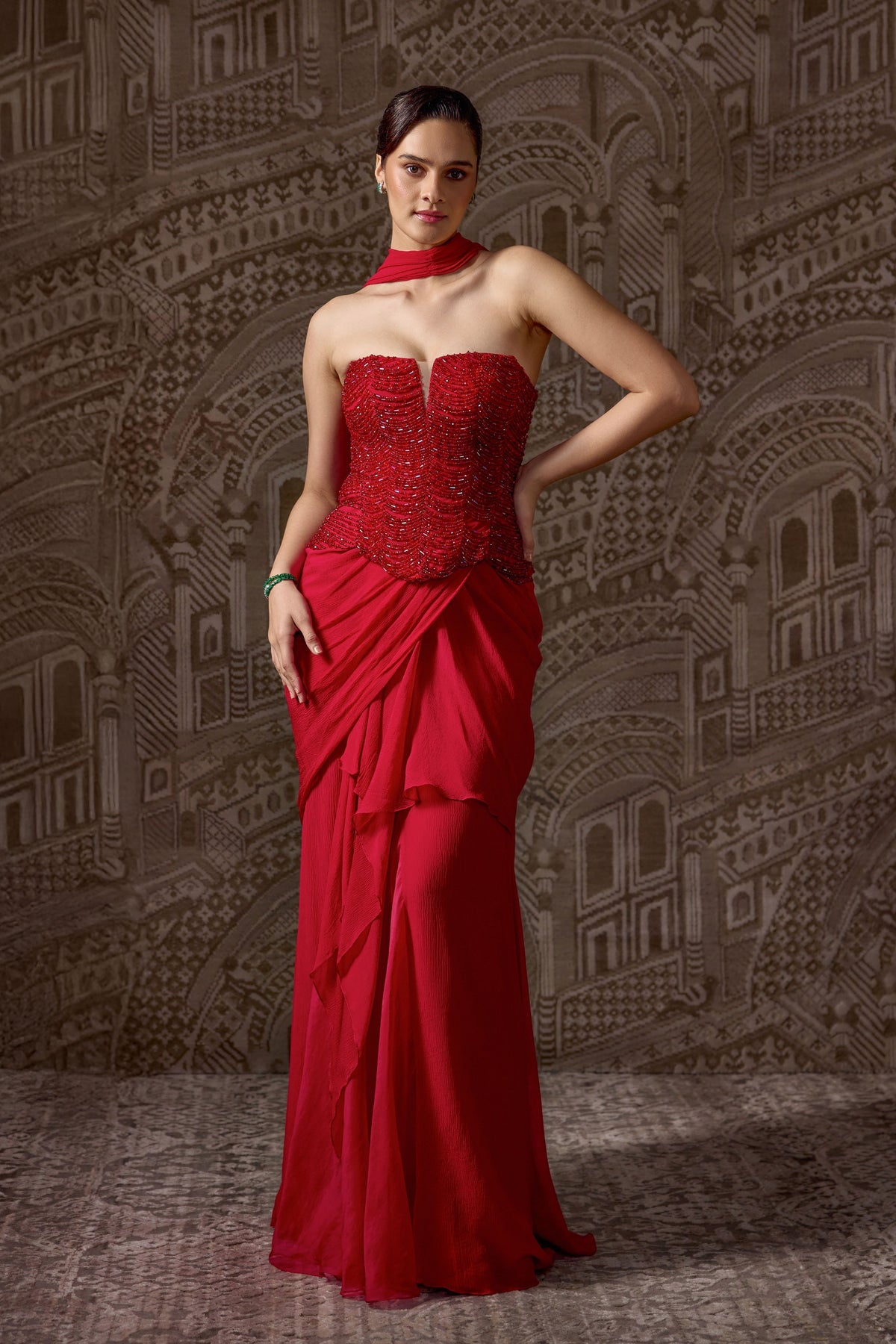 Dynasty Drape Saree Set