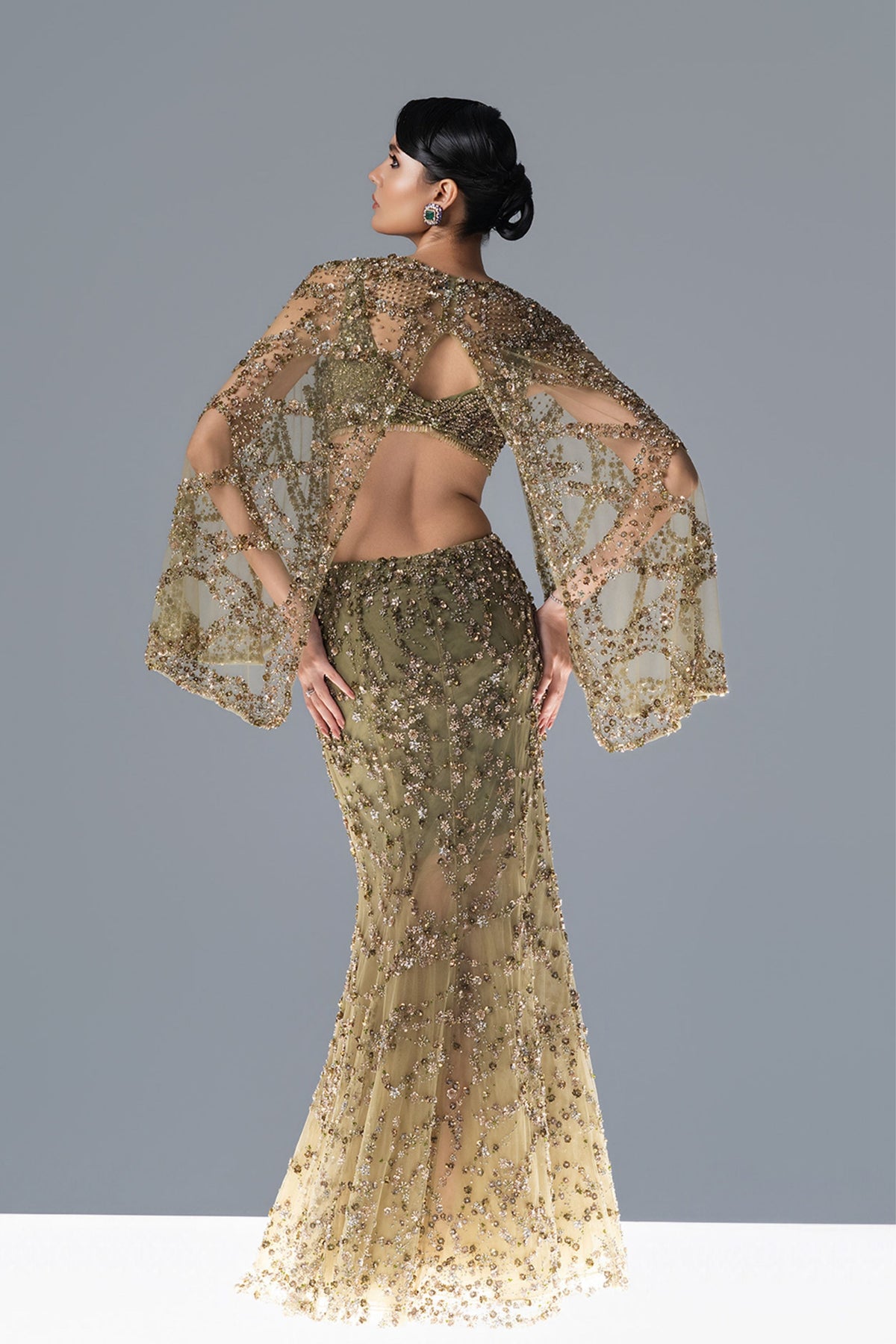 Nova Fern Lehenga Cape Set