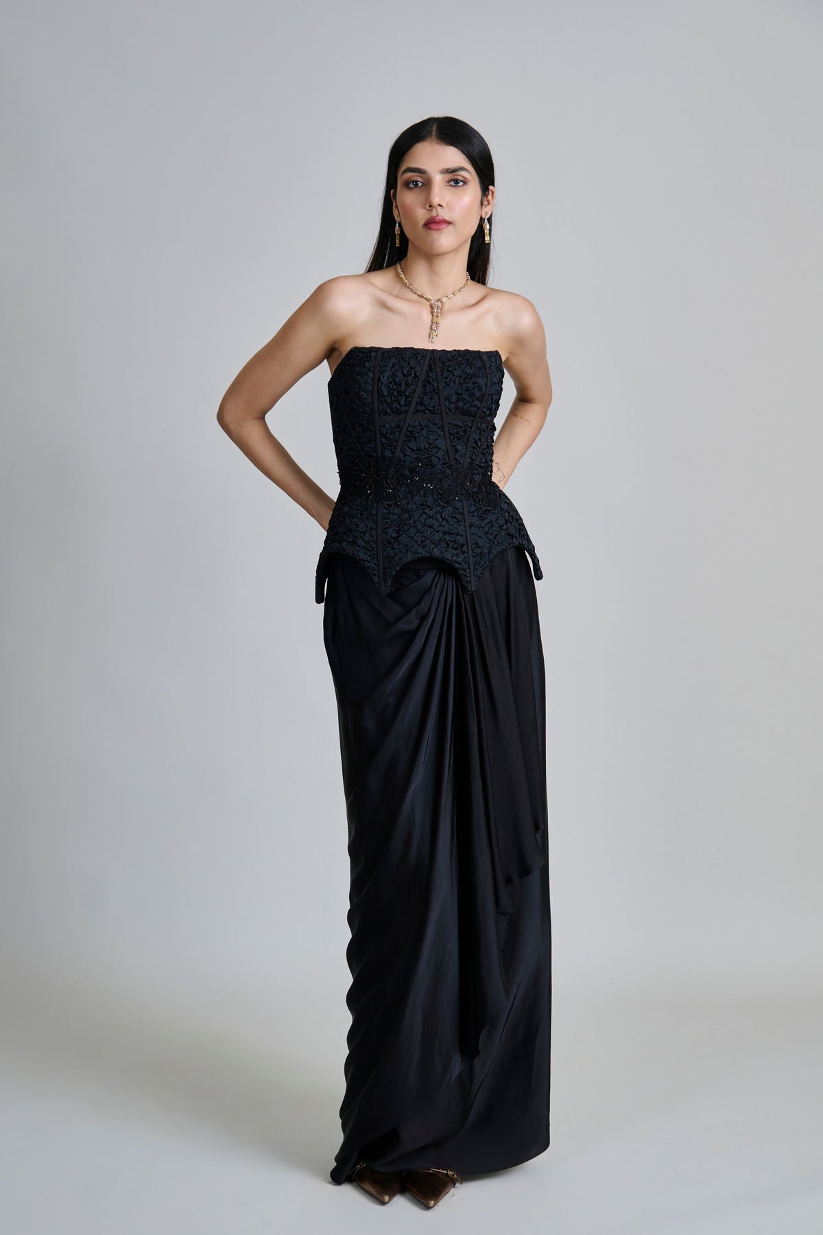 Ciara Black Skirt Set