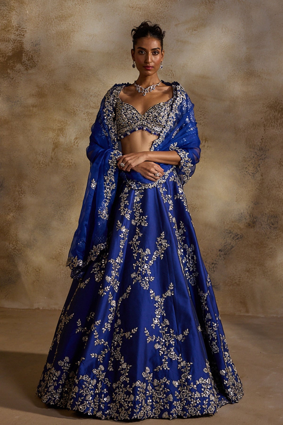 Electric Blue Lehenga Set