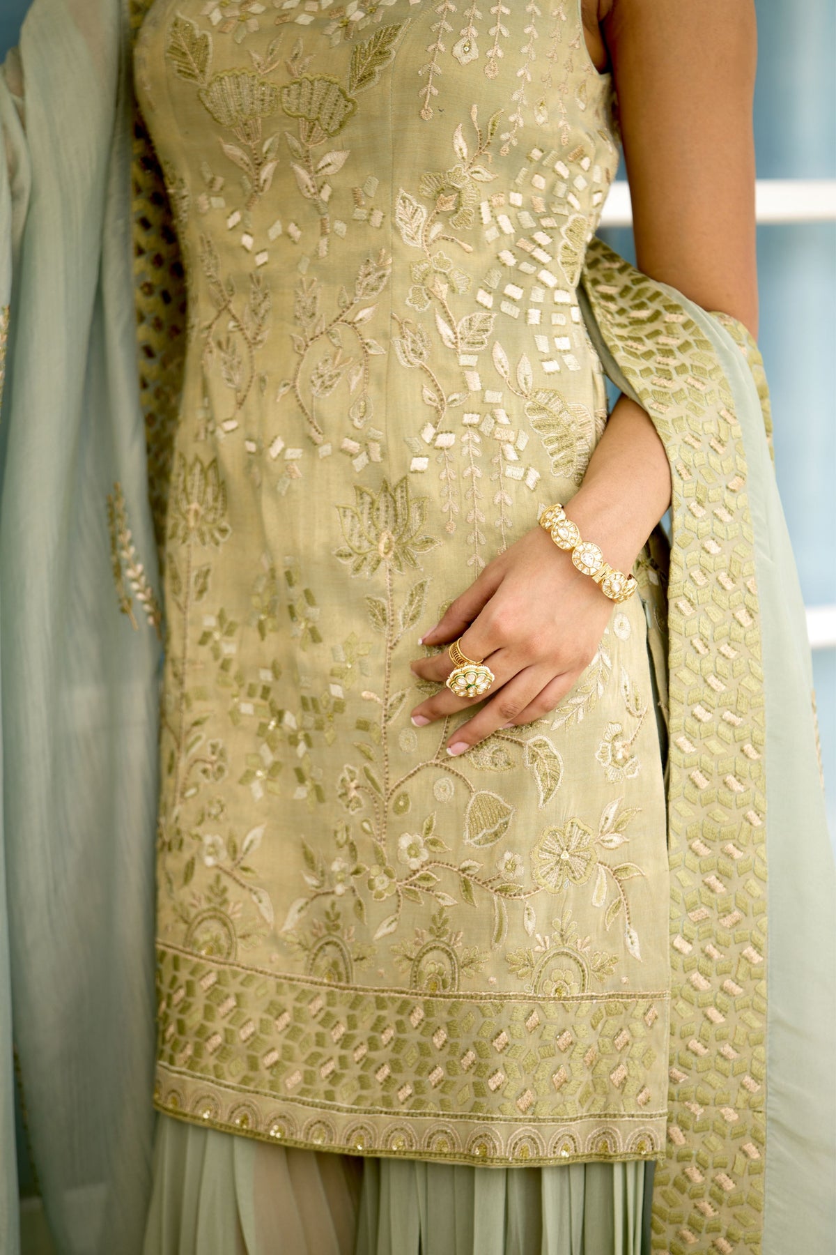 Moss Mirage Sharara Set