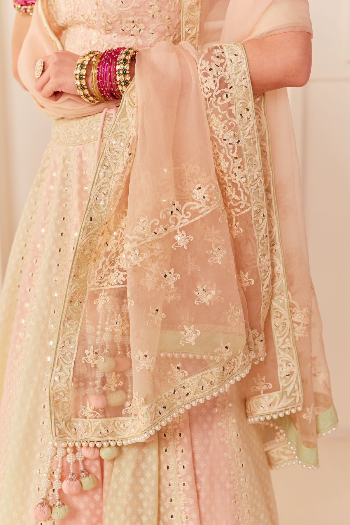 Umaiza Carnation Pink Lehenga Set