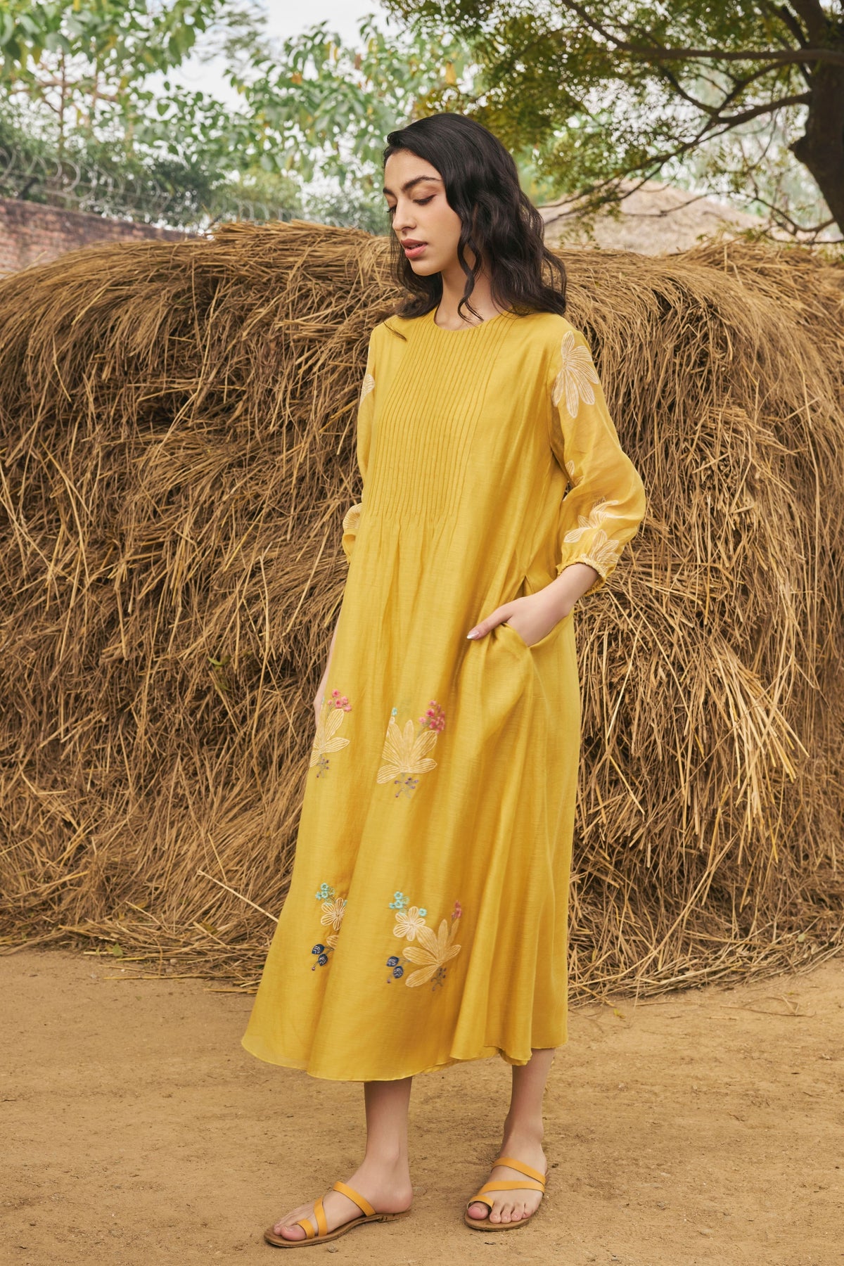 Daffodil Pintuck Dress