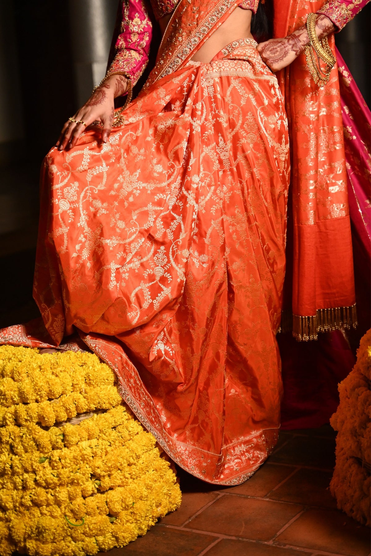 Kannagi Orange Saree