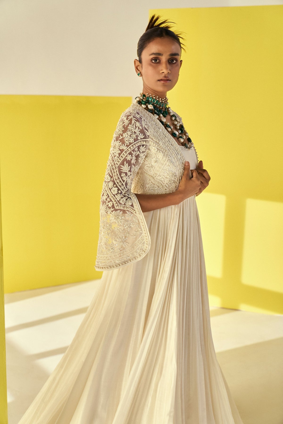Dafiya Ivory Anarkali Set