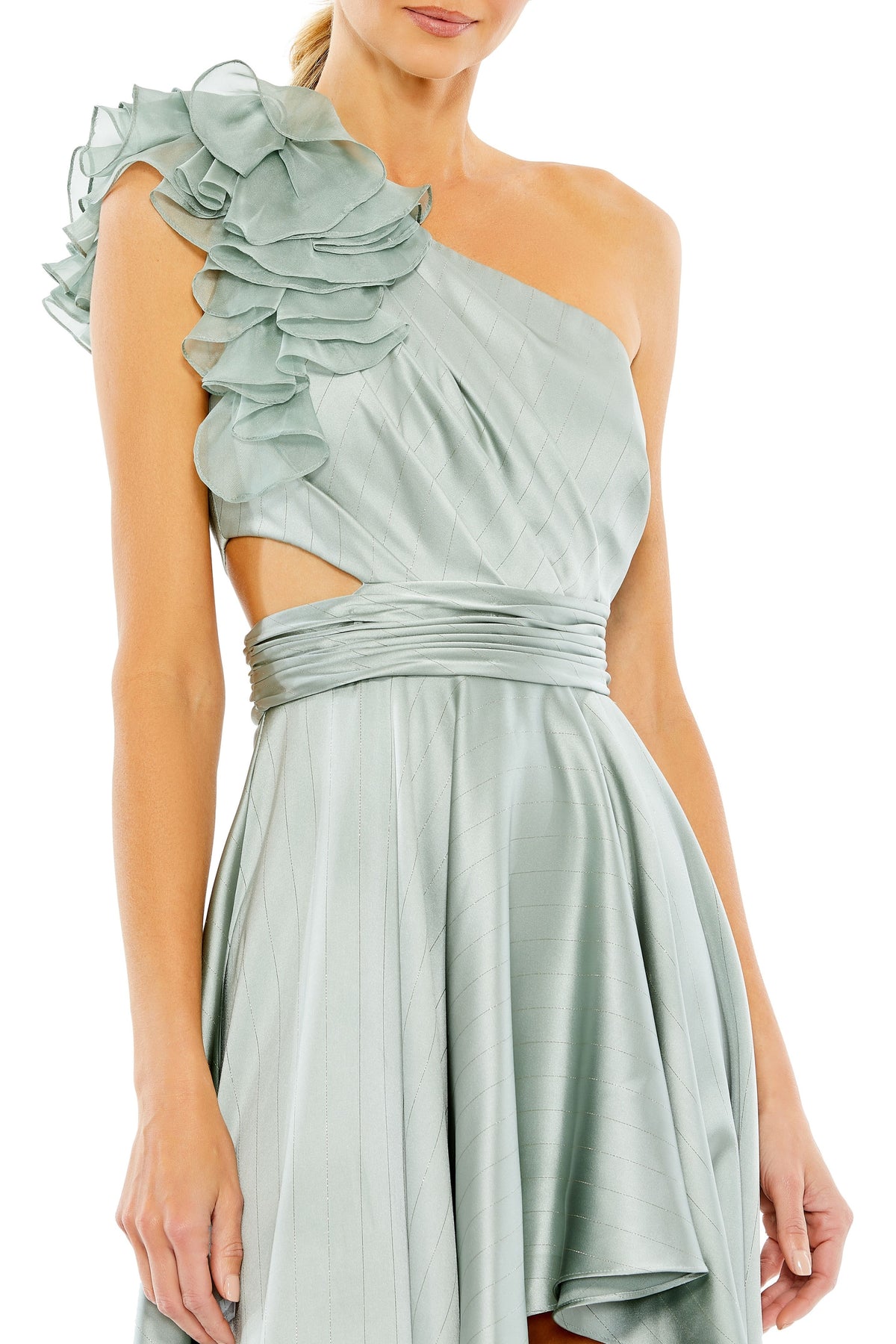 Asymmetrical One Shoulder Gown
