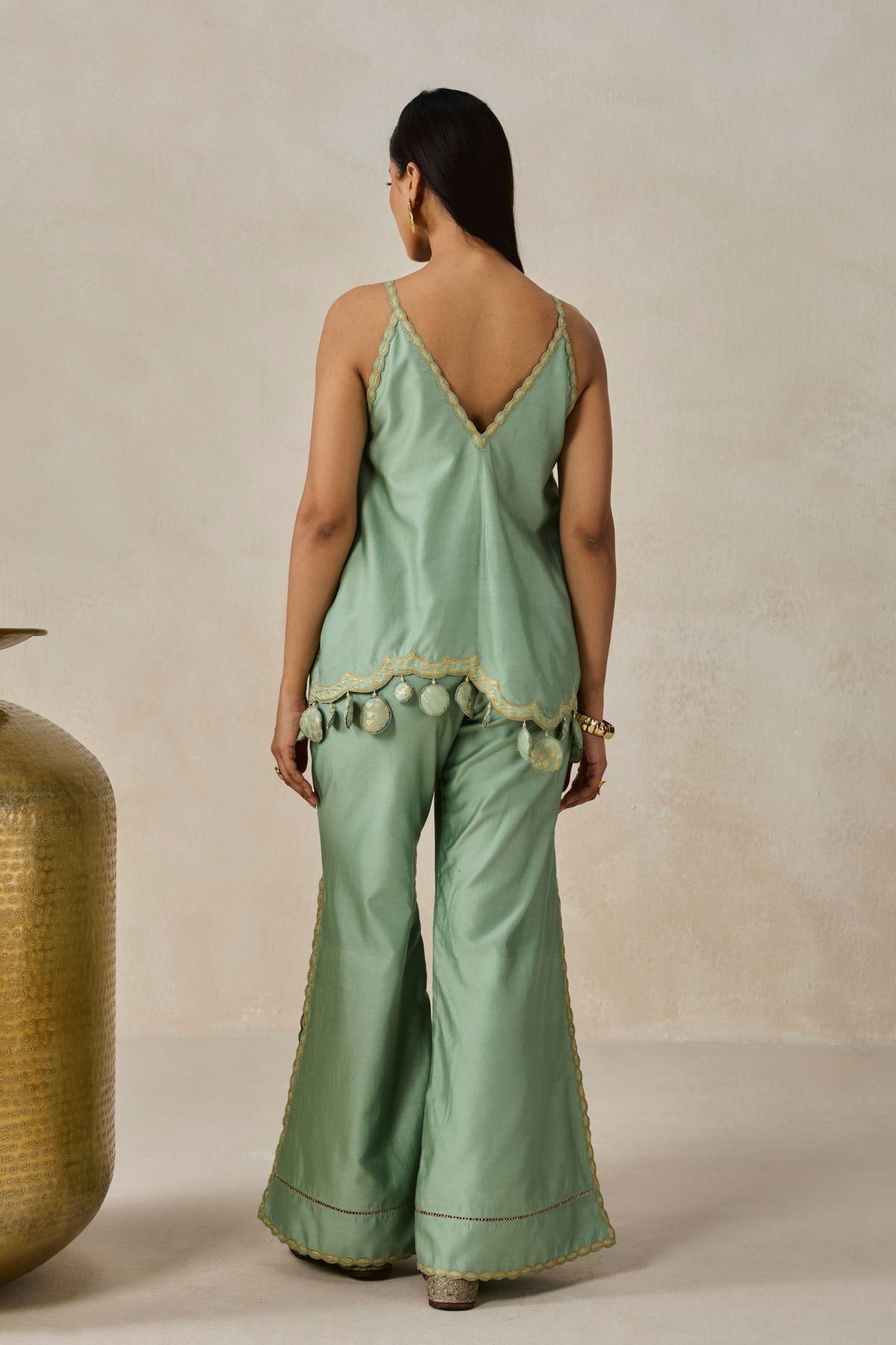 Chanderi Top and Palazo Set