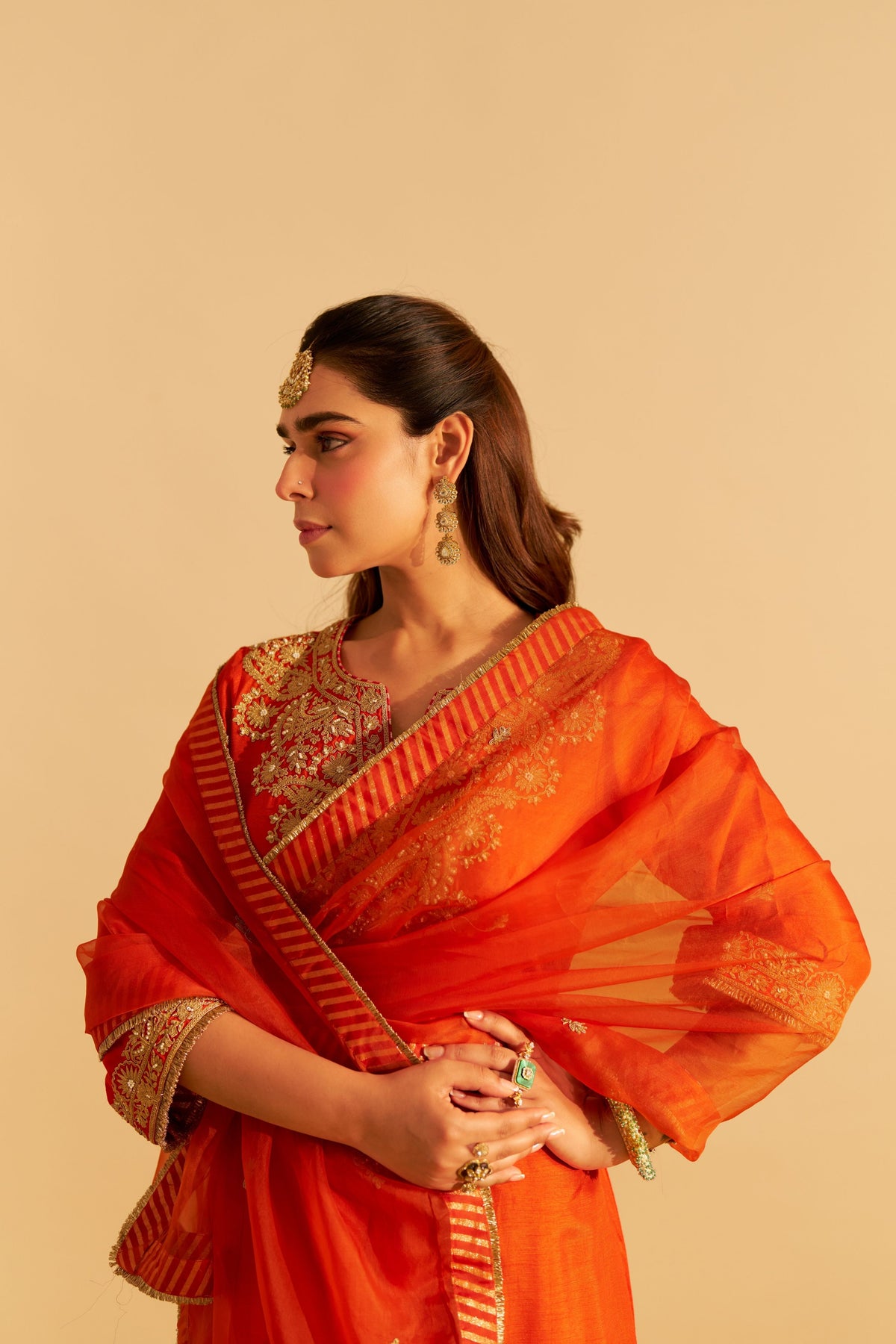 Hiba Orange Salwar Set