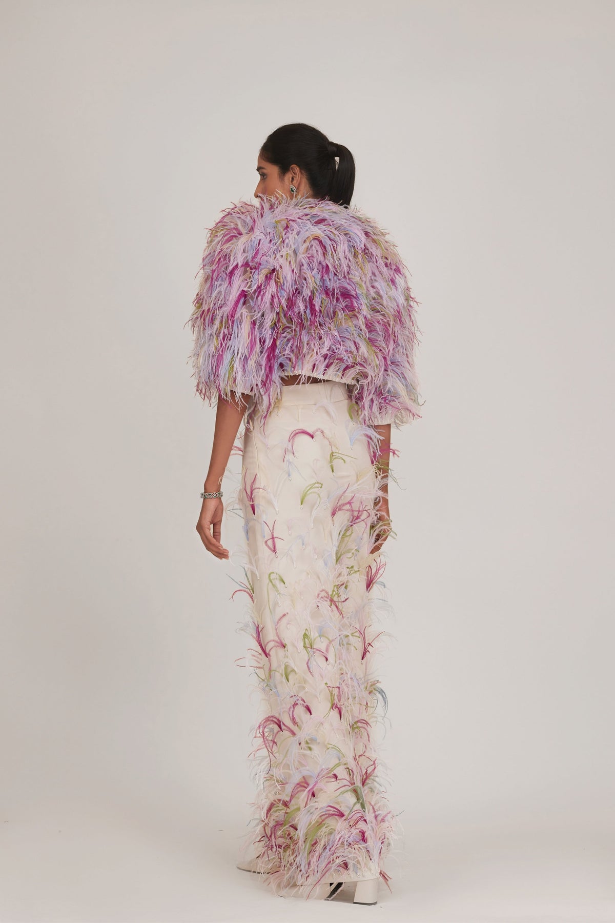 Multi Coloured Feather Pants