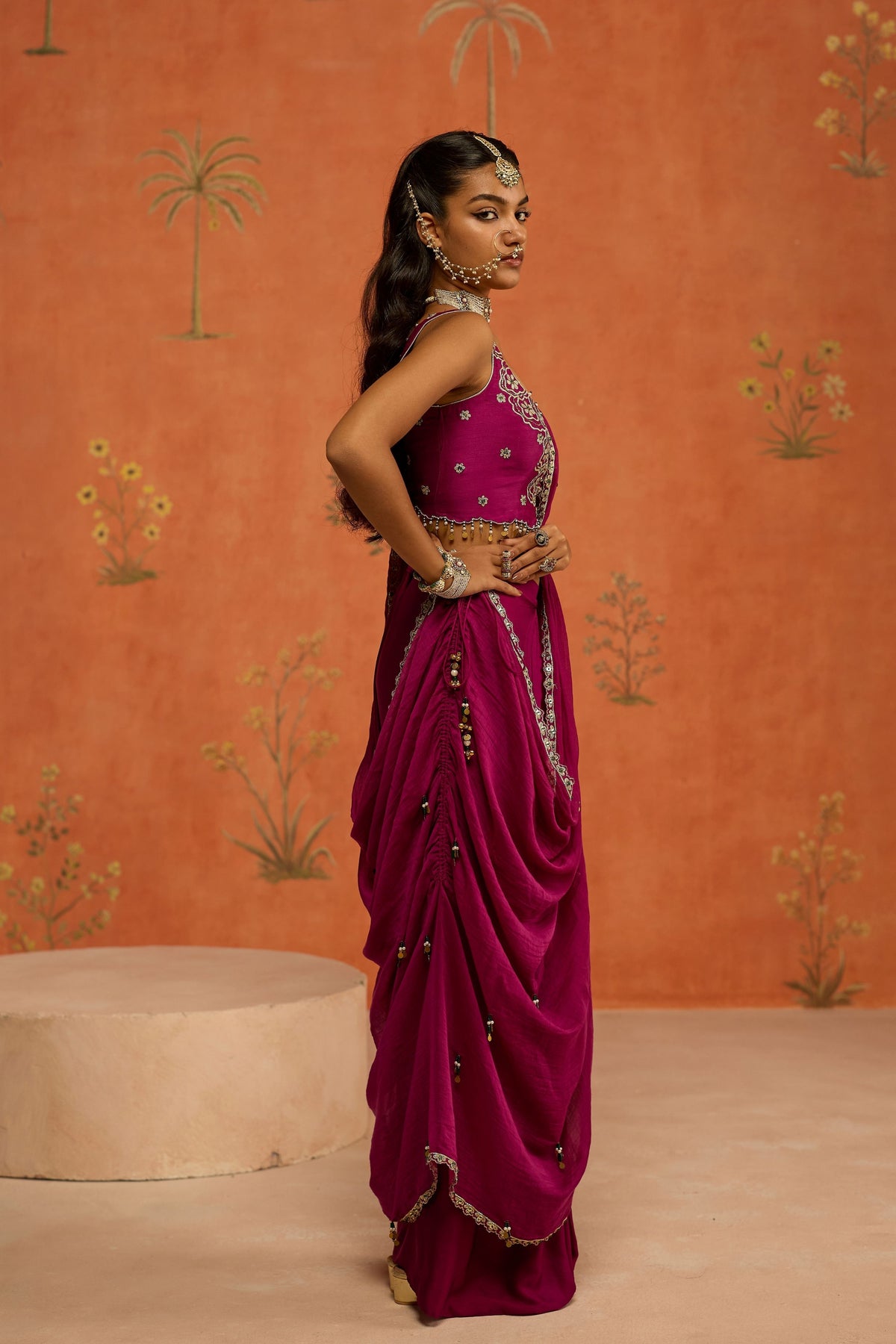 Indu Draped Saree Set